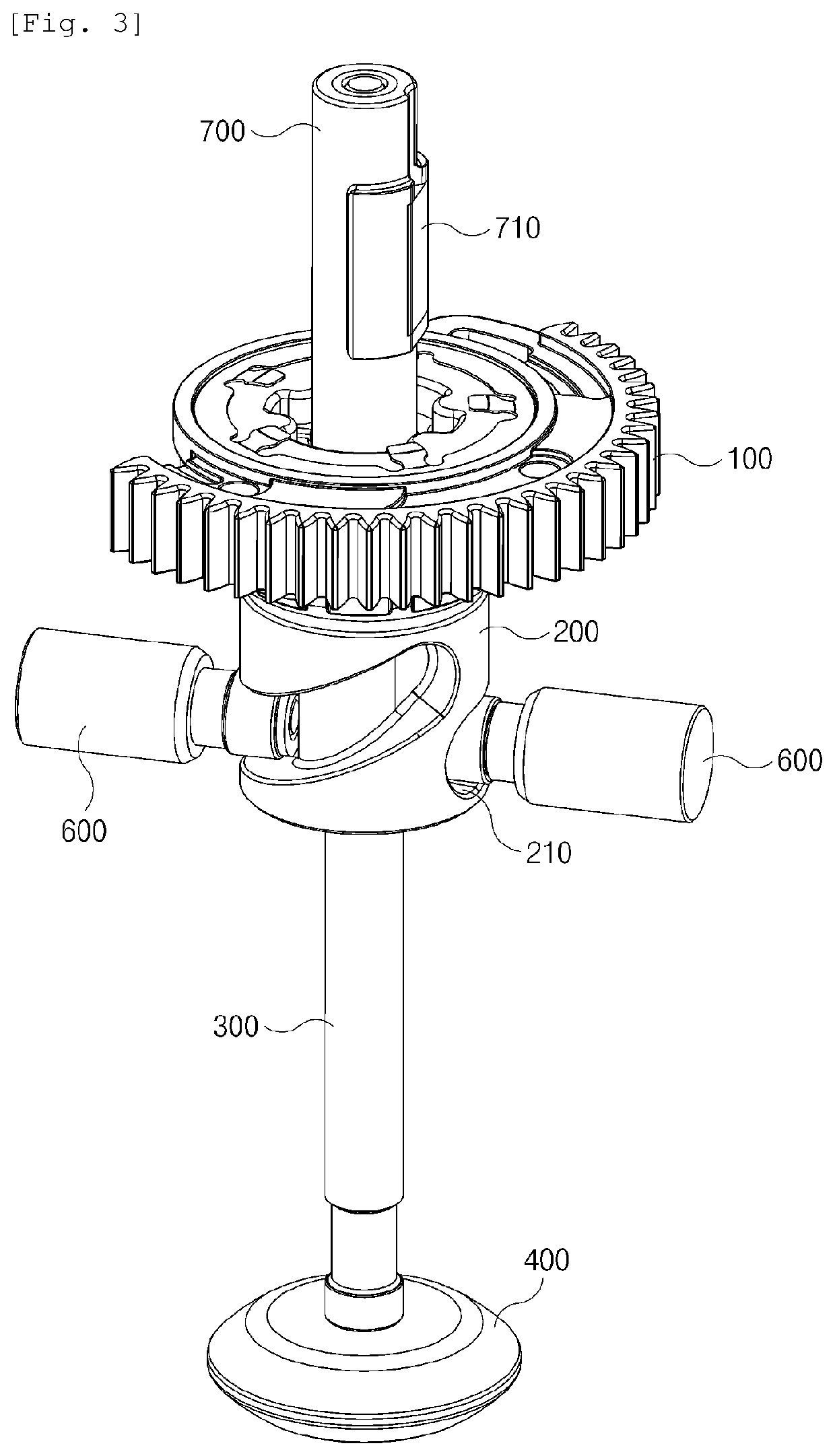 Valve assembly having improved cylindrical cam operation