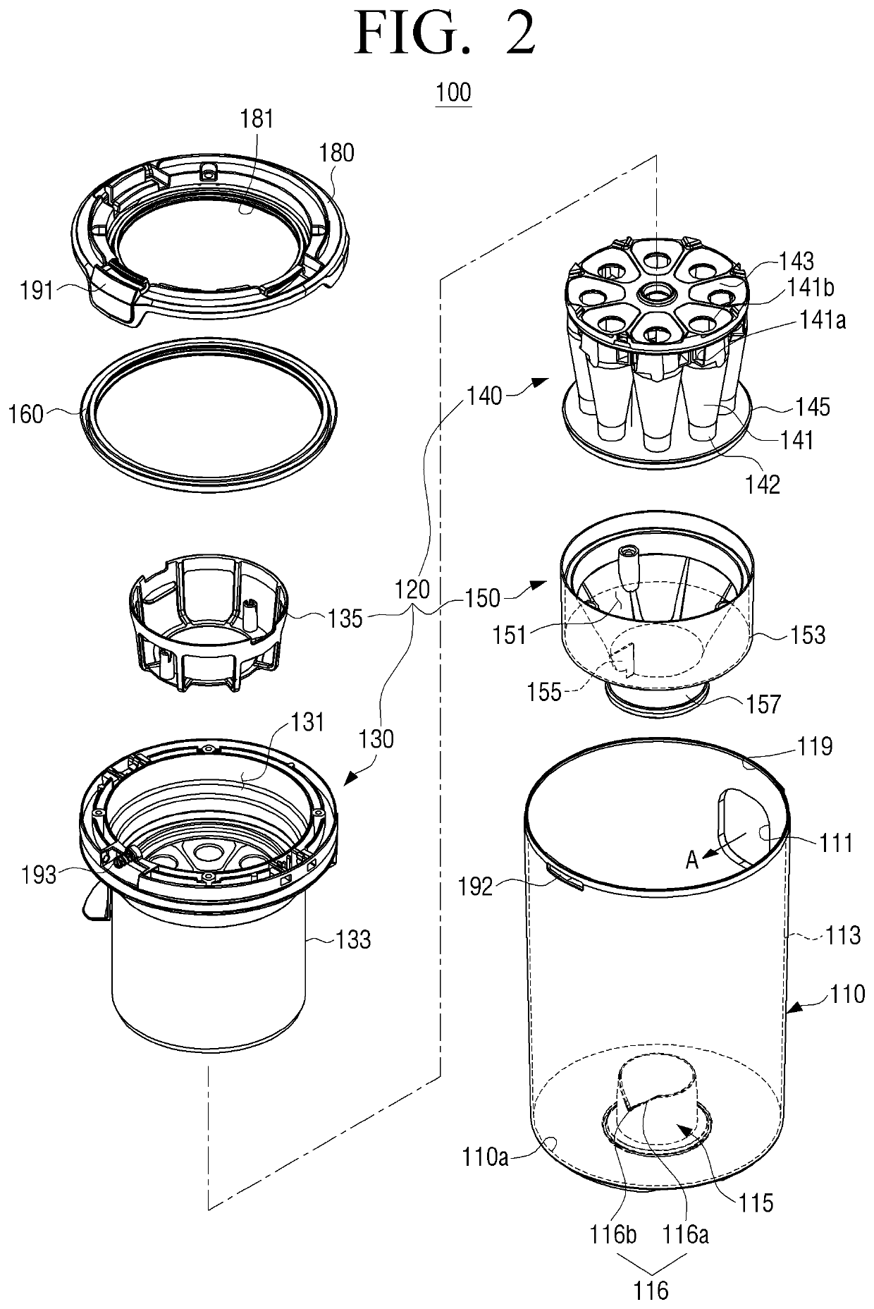 Dust collecting apparatus and cleaner having the same