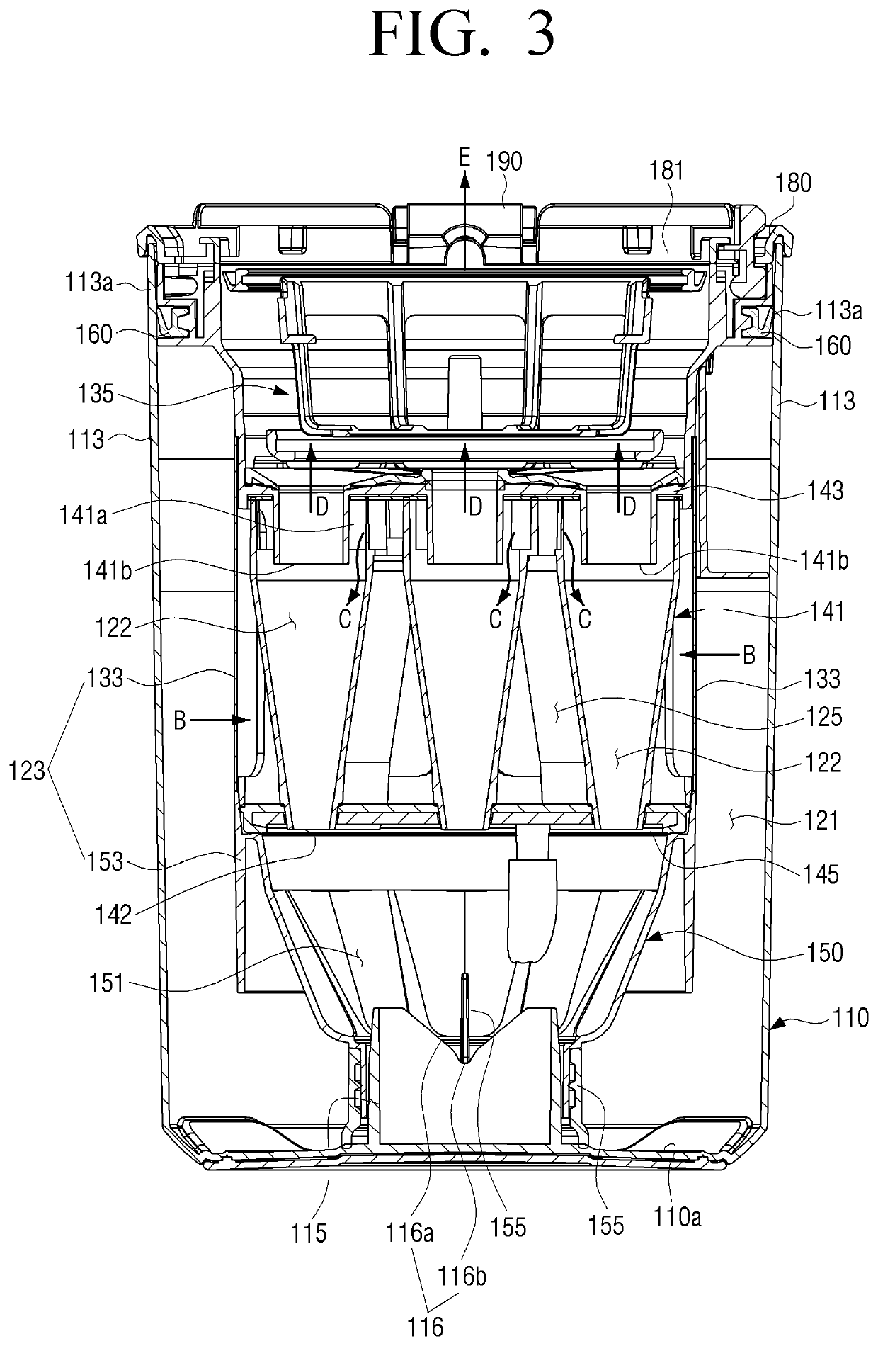 Dust collecting apparatus and cleaner having the same