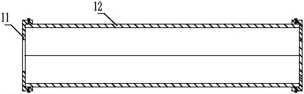 Axial play positioning device of bi-metal composite wear resisting pipe during centrifugal casting