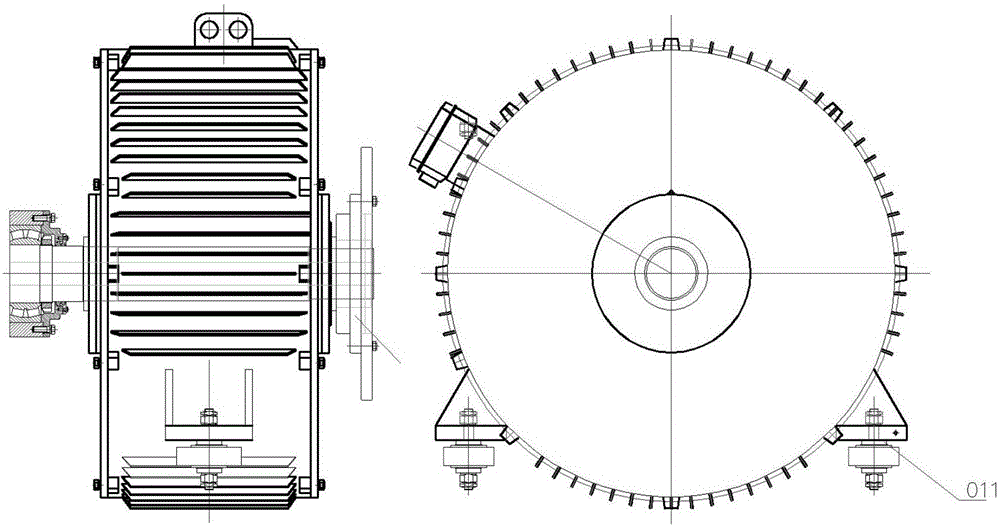 Middle-sized low-speed permanent magnetic direct drive wind turbine generator and parameter self-study control method thereof