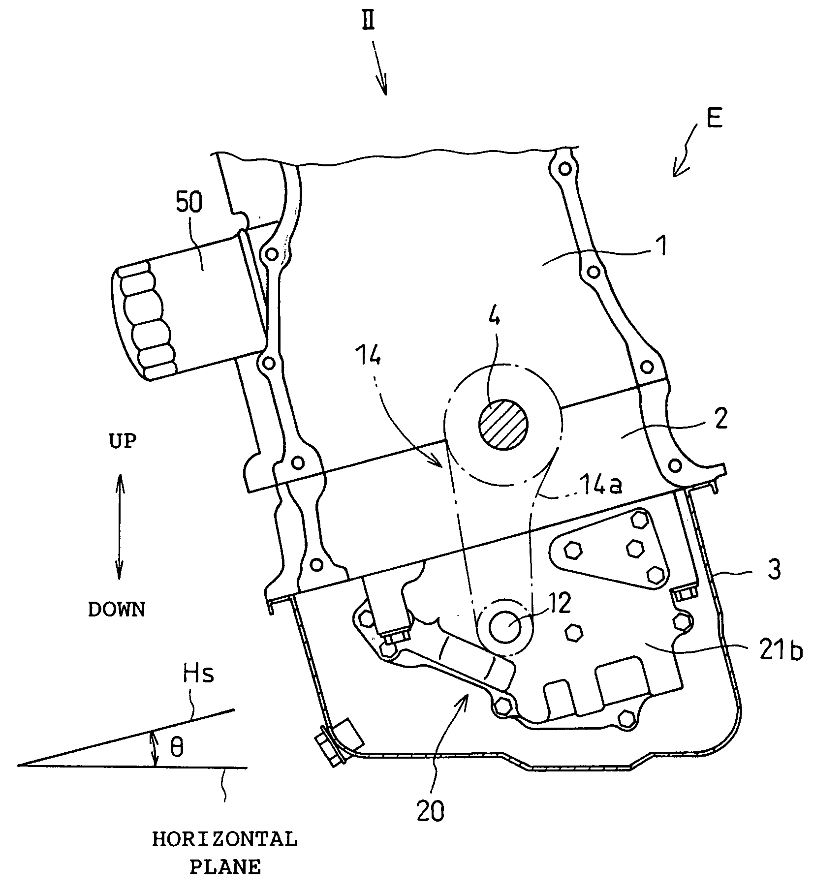 Machine provided with pulsating oil pressure reducing device