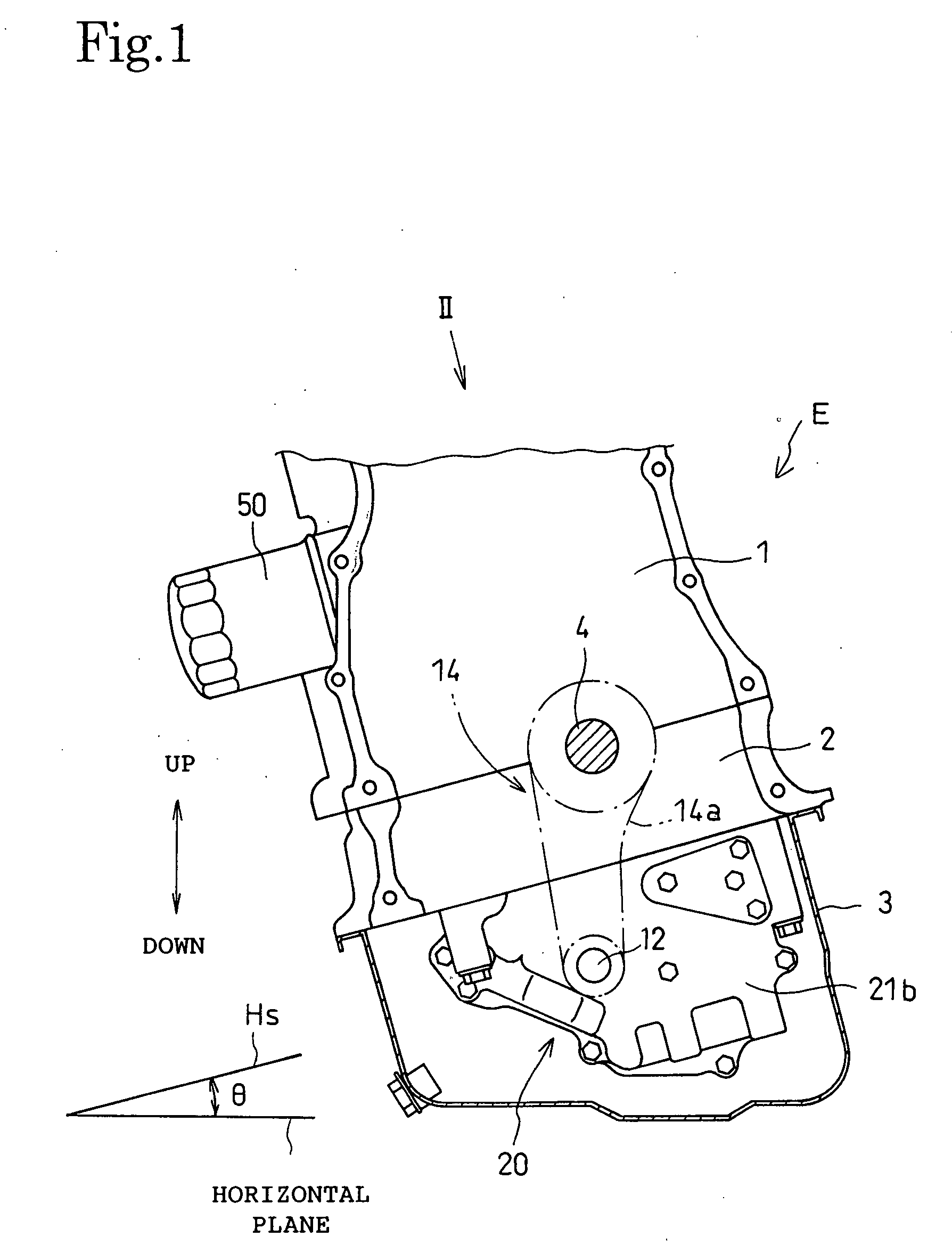 Machine provided with pulsating oil pressure reducing device