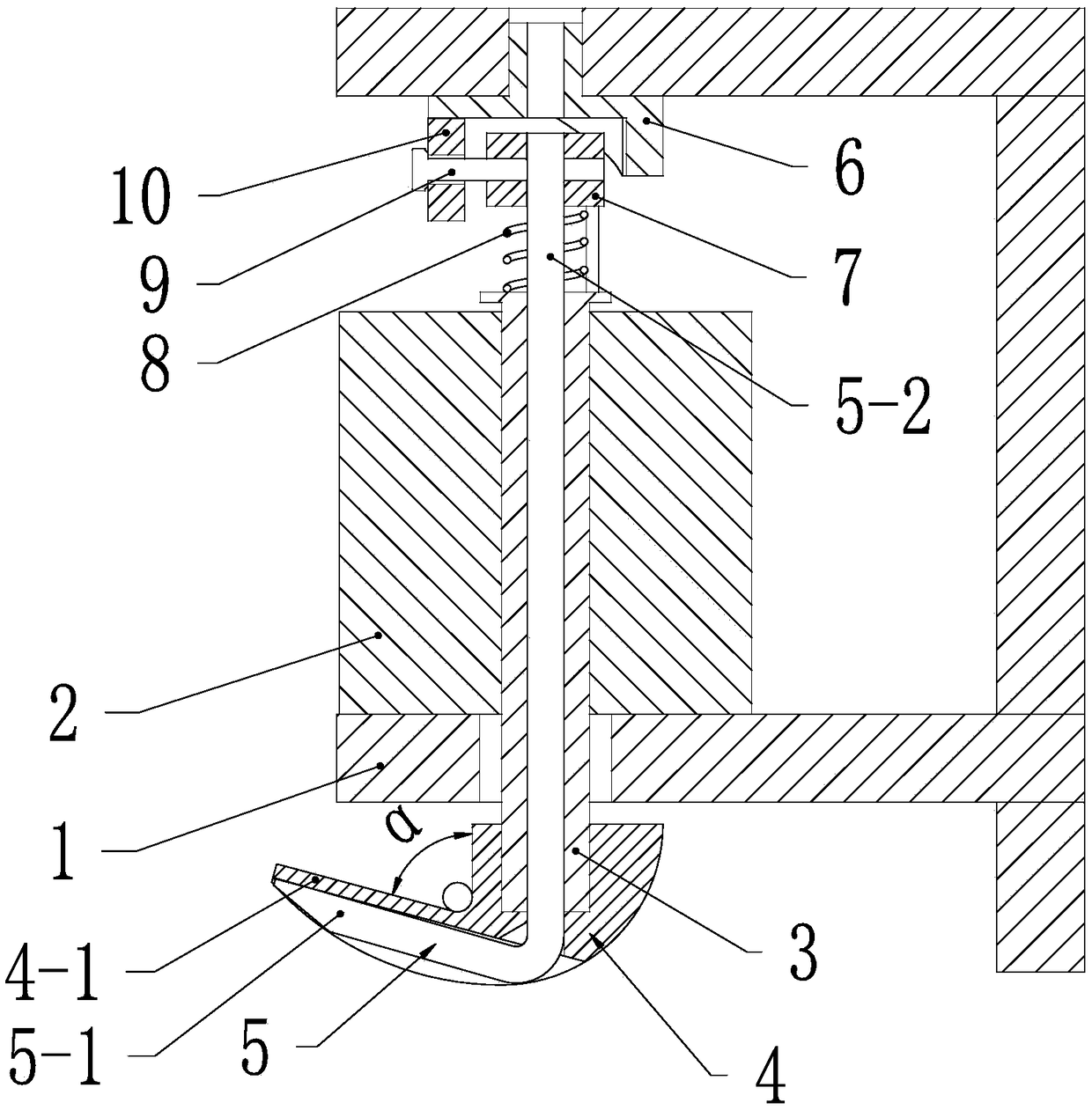 Hank tie knotting device used for hank reeling machine