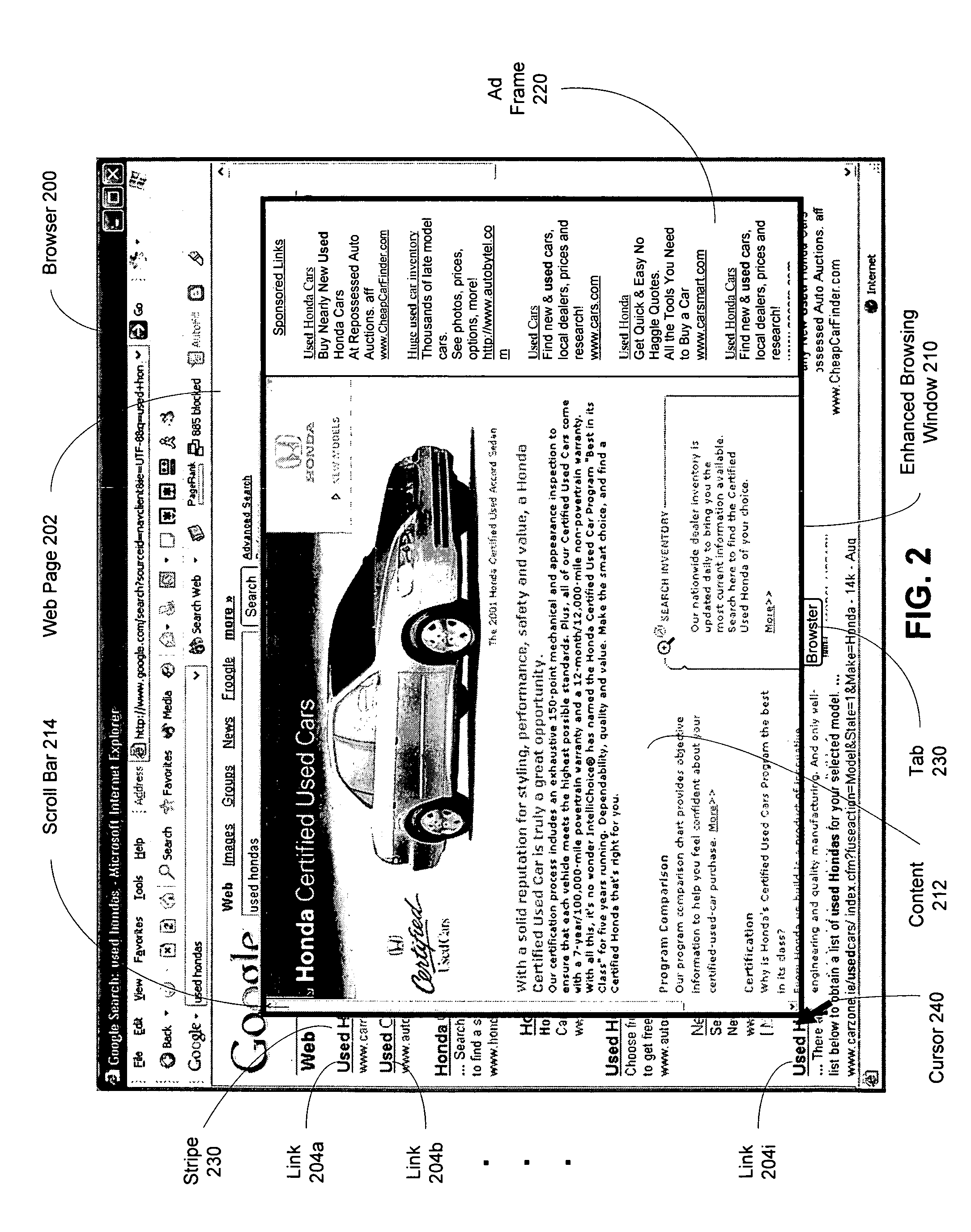 Method and apparatus for look-ahead security scanning