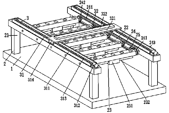 A device for producing and arranging rubber stoppers for infusion bottles