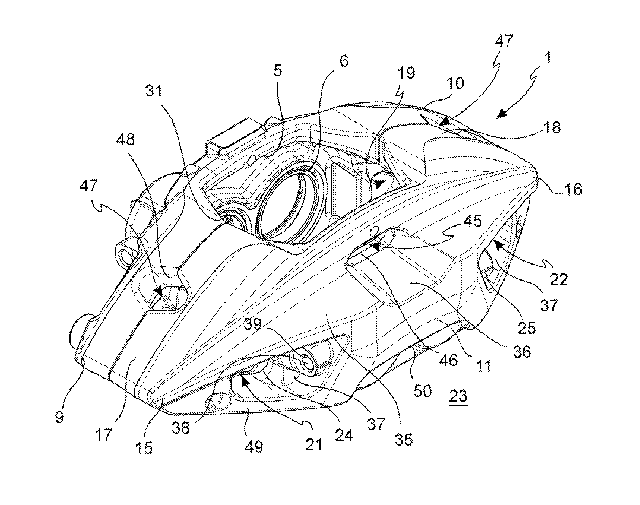 Caliper body for disk brake