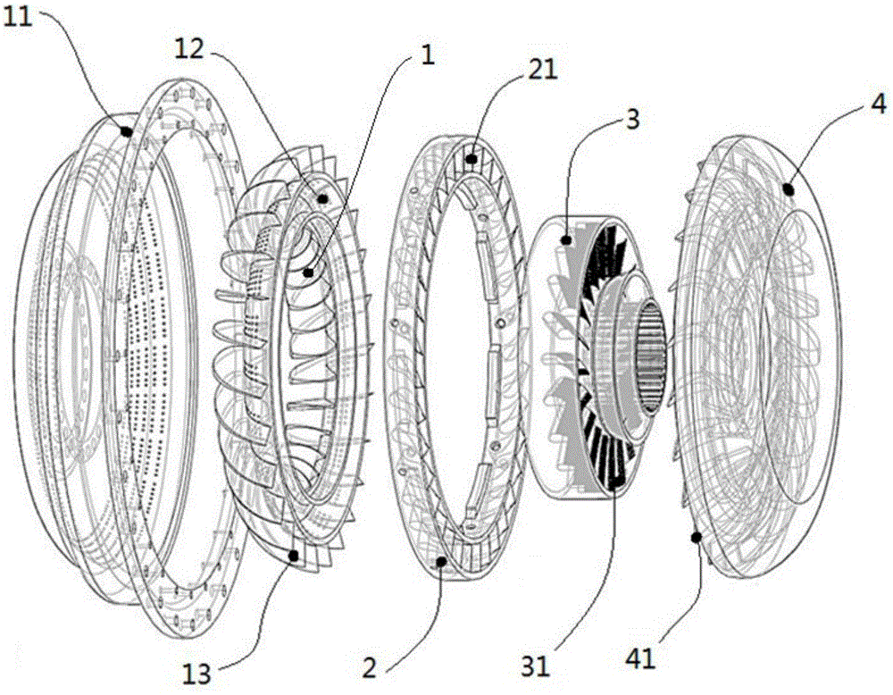 Bionic double-turbine hydraulic torque converter