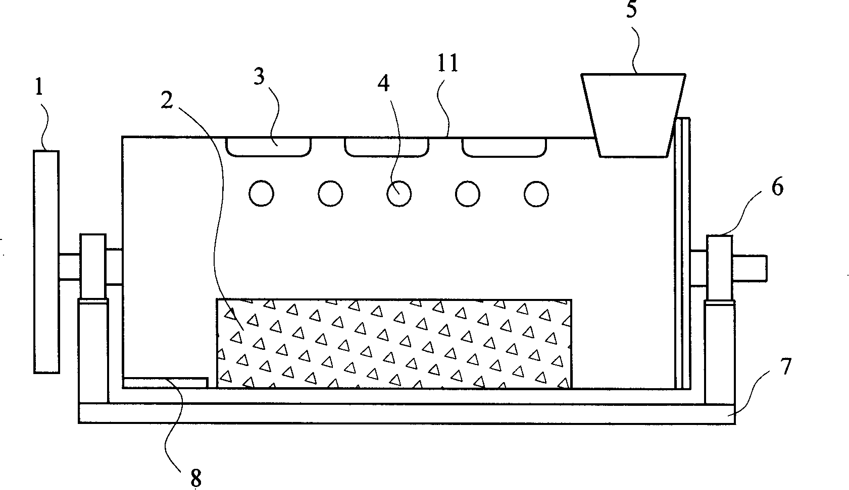 Production processing method and device for regenerating waste material slag in wastepaper papermaking