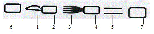 Knife, fork and chopsticks combined tableware