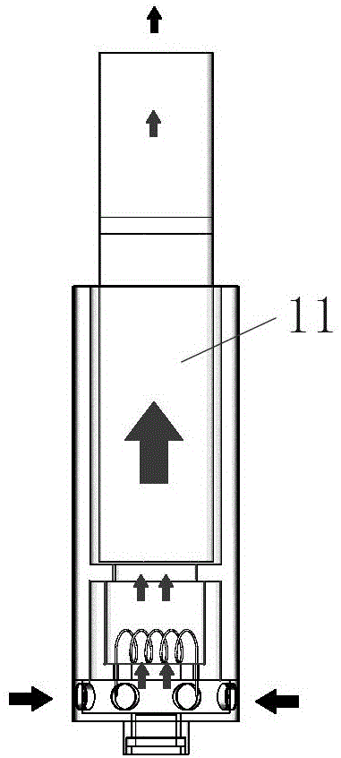 Electronic smoke atomizer based on hot airflow non-contact heating