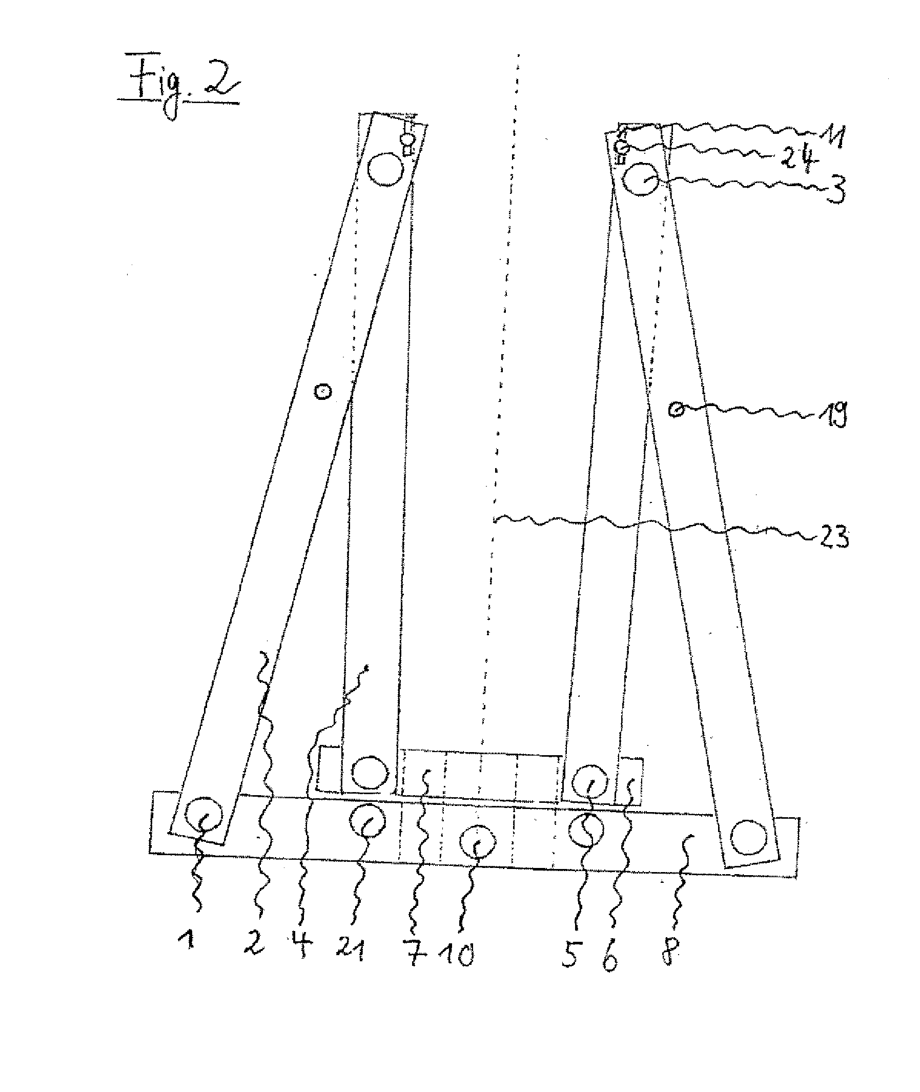 Device for truing and regulating the tension of spoked running wheels