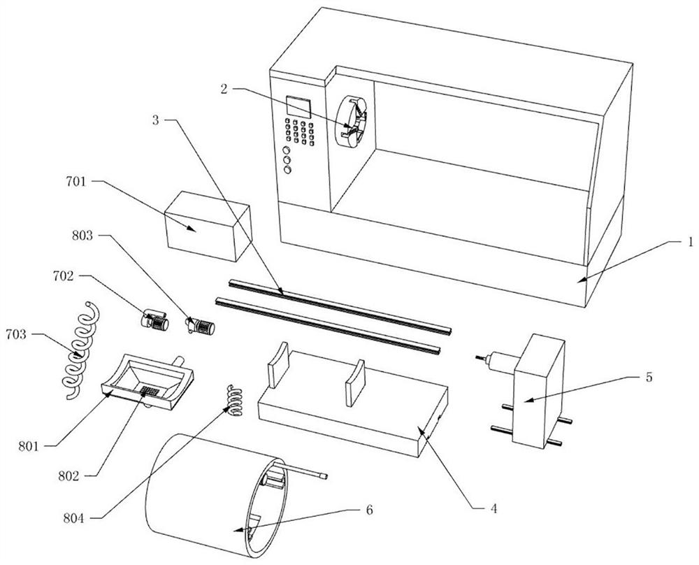 Shaft body cooling and heat dissipation device for CNC machine tool processing