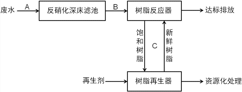 Method for deeply removing high-concentration nitrate nitrogen in wastewater