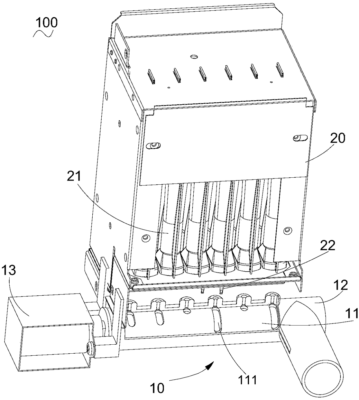 Gas separating rod, gas water heater and gas control method