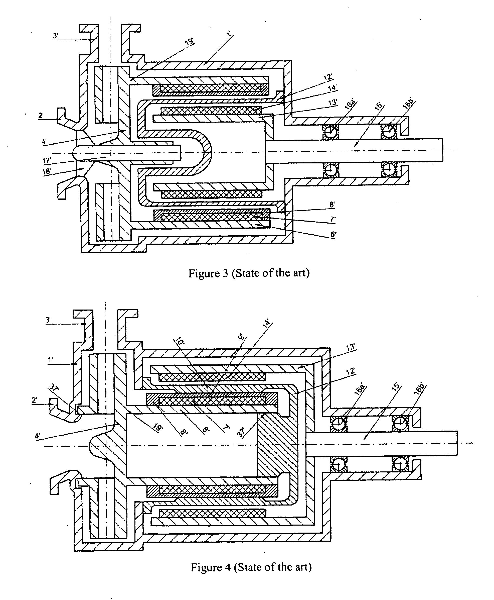 Rotary pump with coaxial magnetic coupling