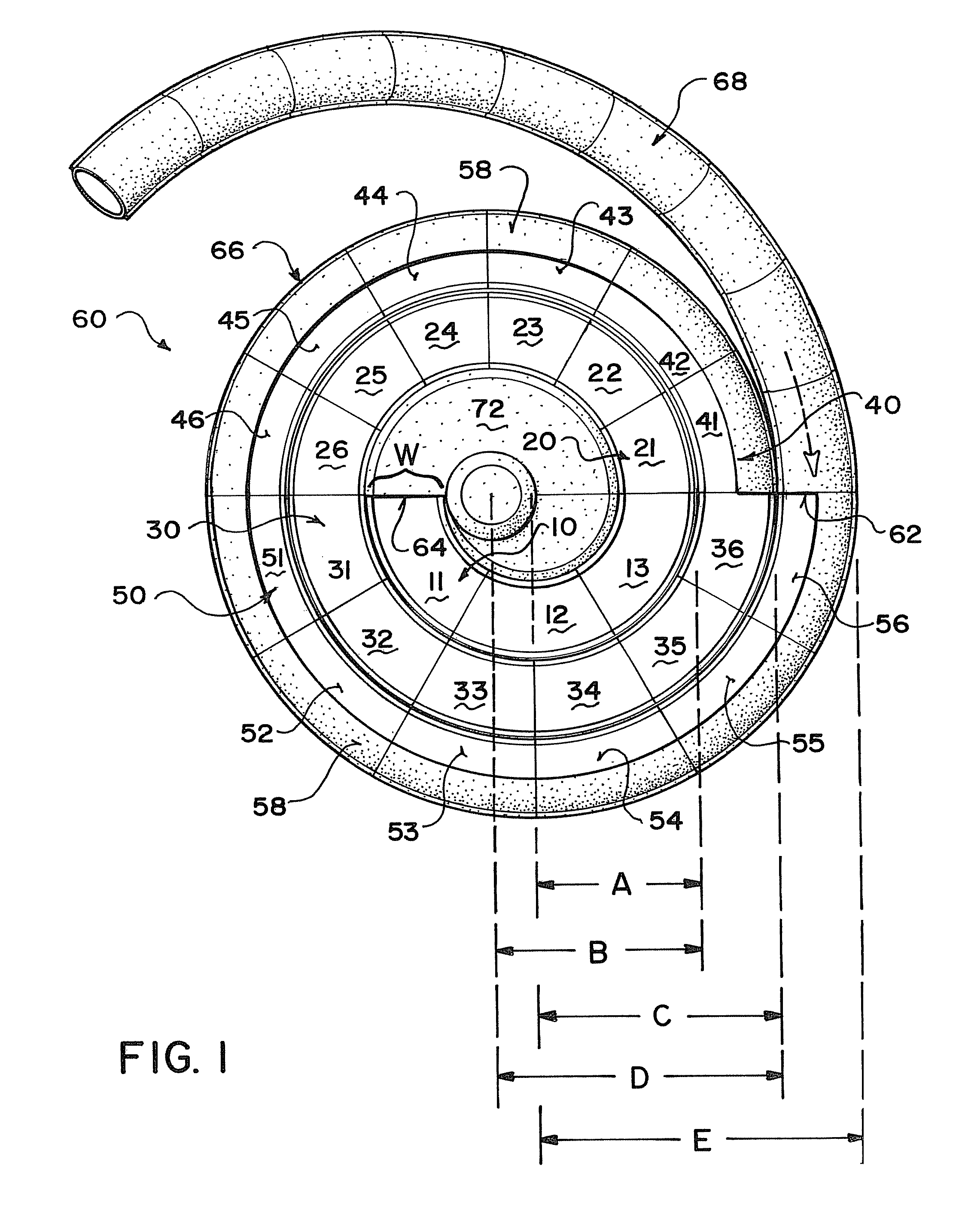 Waterslide bowl with troughs