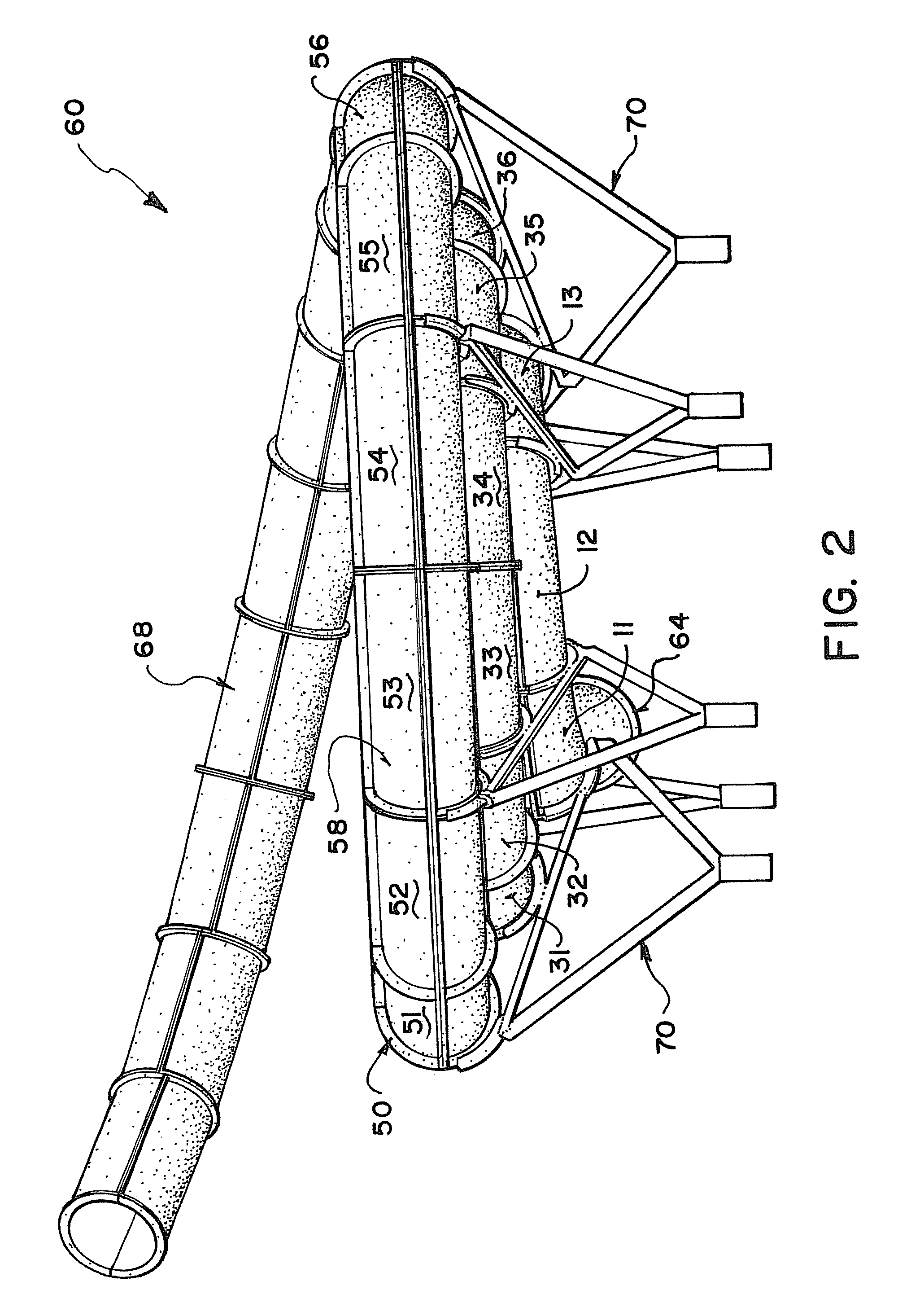 Waterslide bowl with troughs