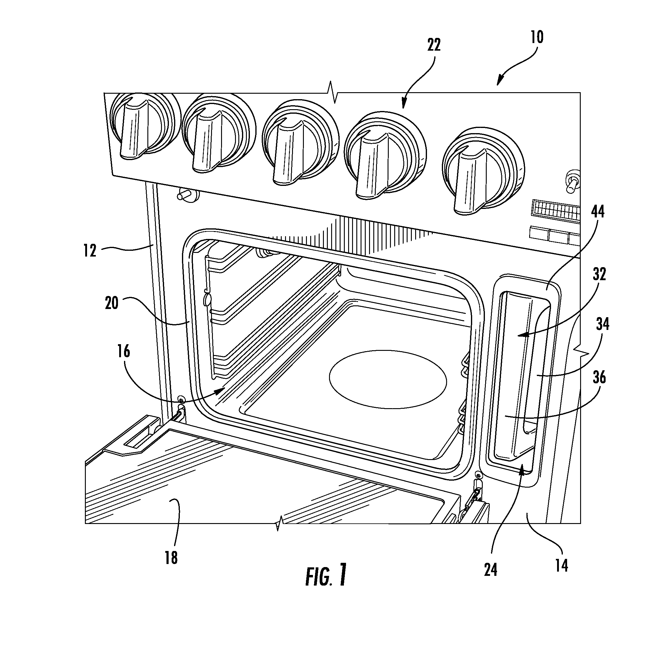 Home appliance with recessed water vessel housing