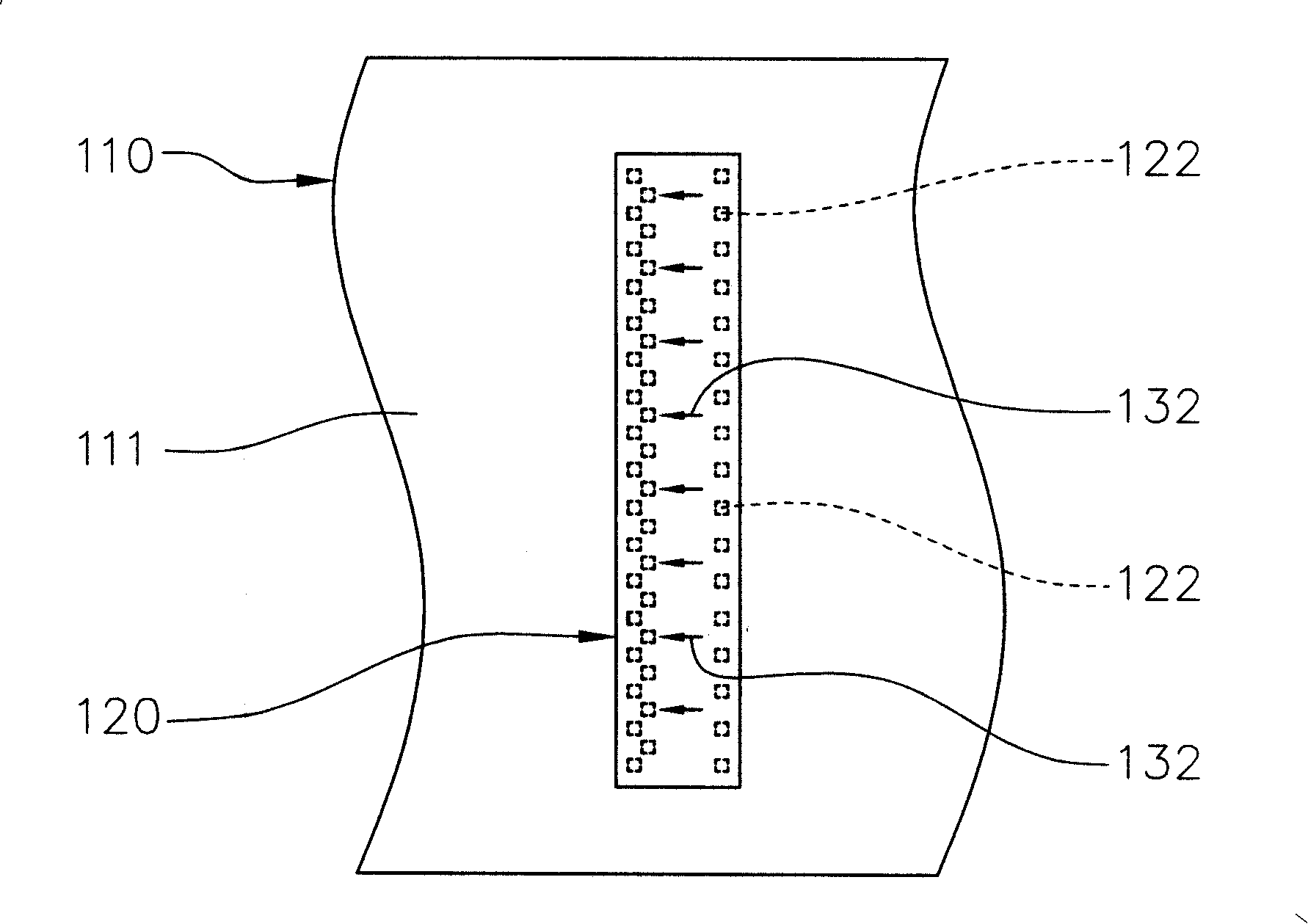 Integrated circuit encapsulation structure for improving glue padding