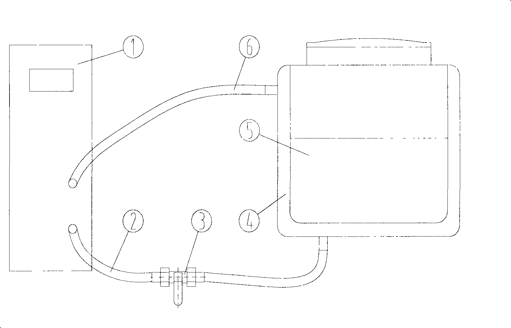 Solvent-free composite glue-mixing mechanism