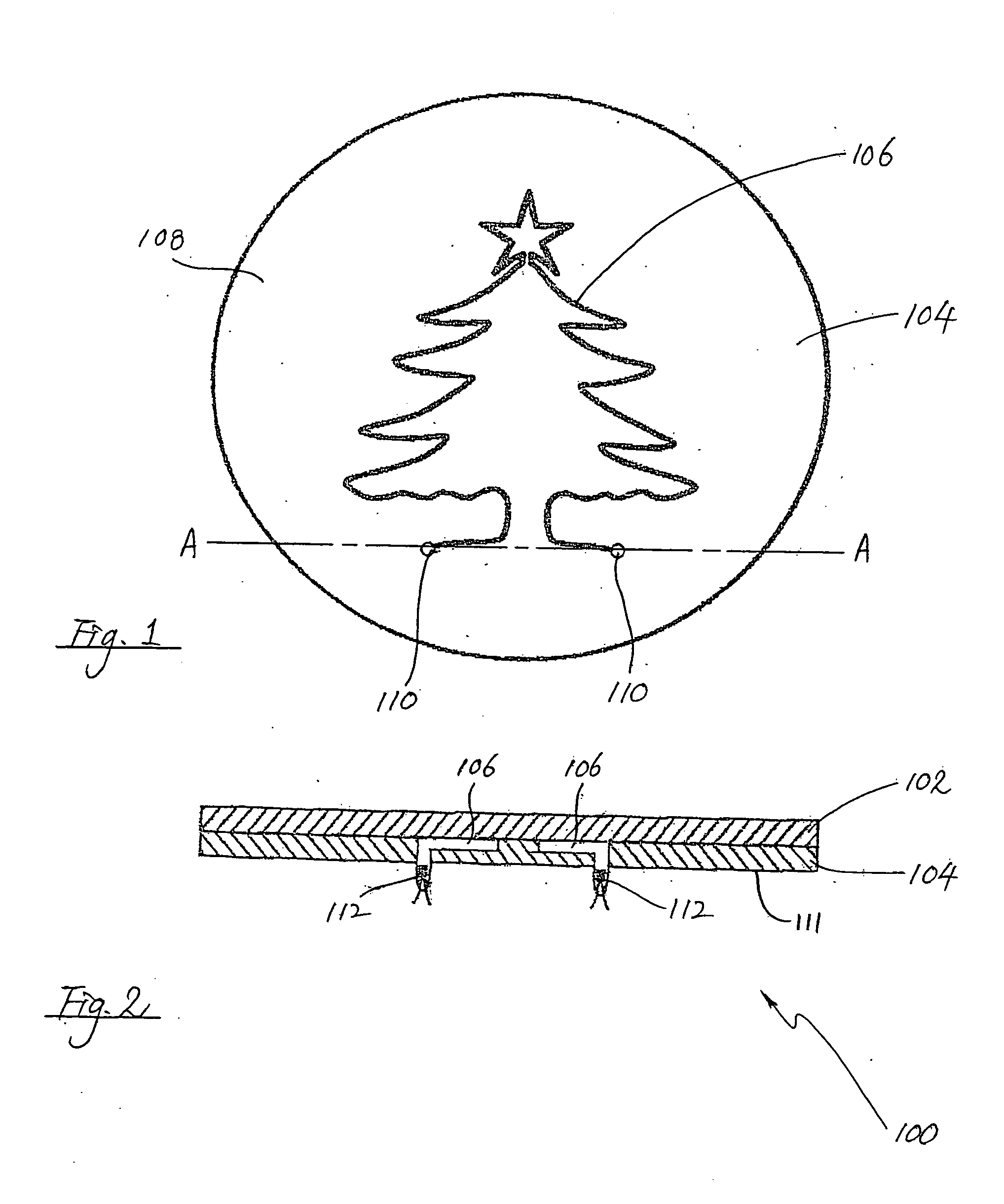 Luminous display and method of making same