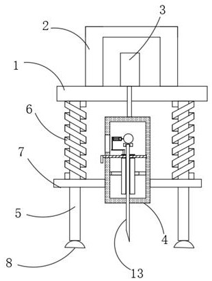 Epidural puncture needle insertion device and method for department of anesthesiology