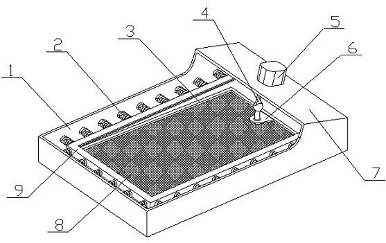 A kind of composite pig feed raw material feeding machine head material guide device