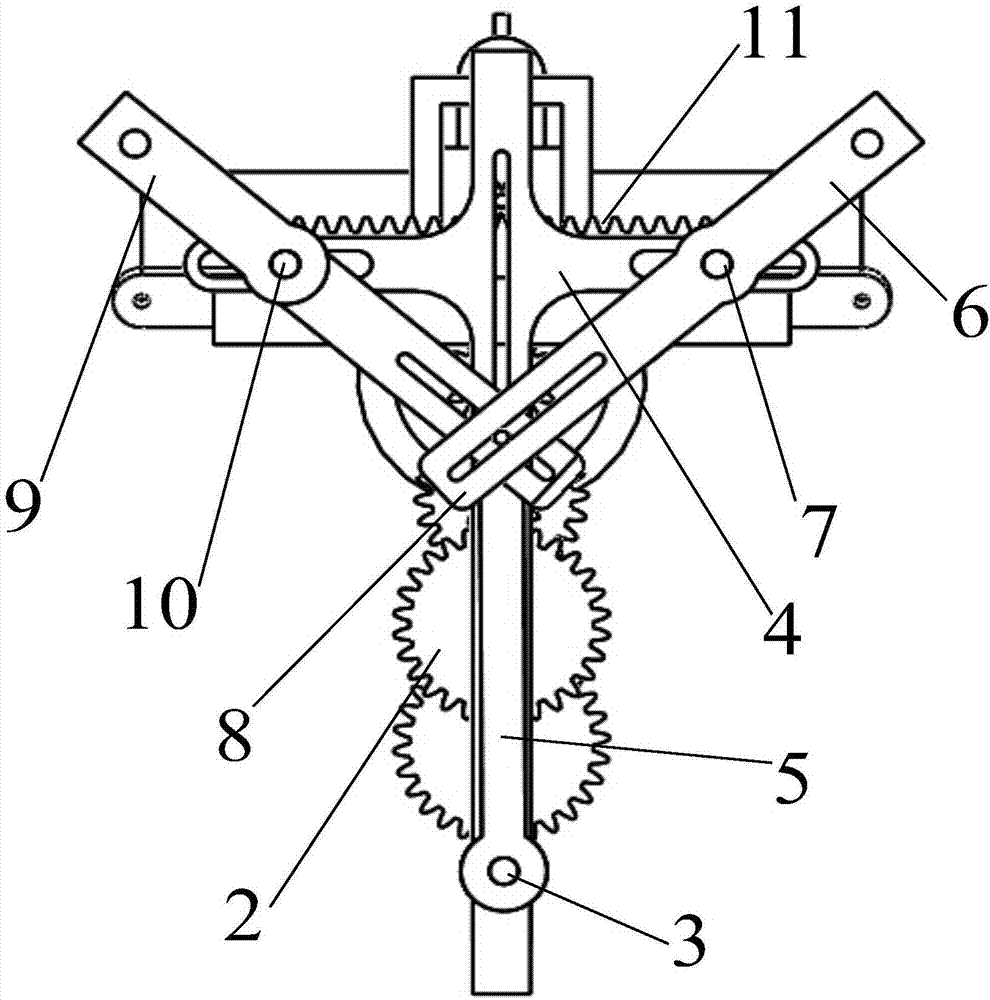 Imitating-dragonfly ornithopter with variable flapping amplitude