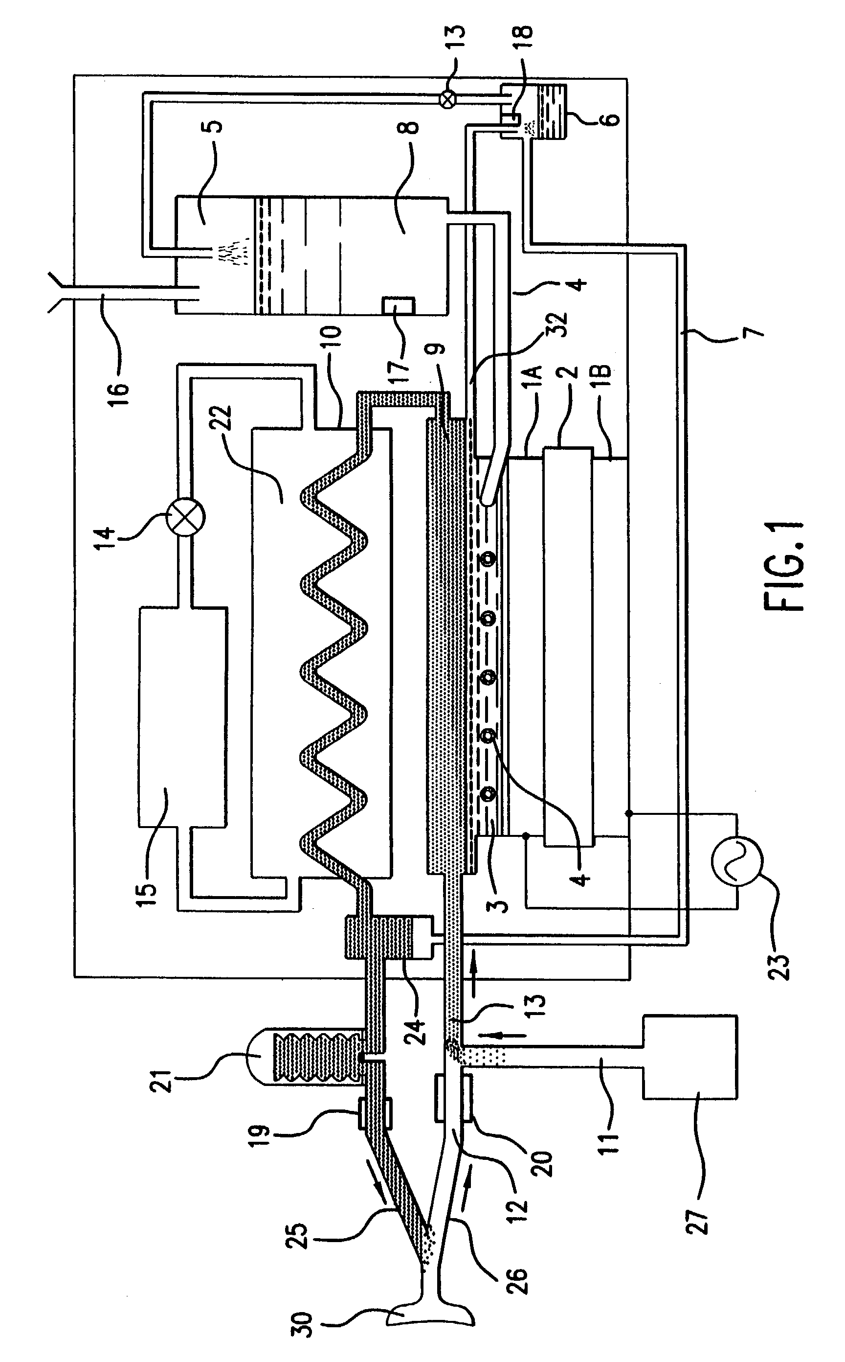 Method for altering the body temperature of a patient using a nebulized mist