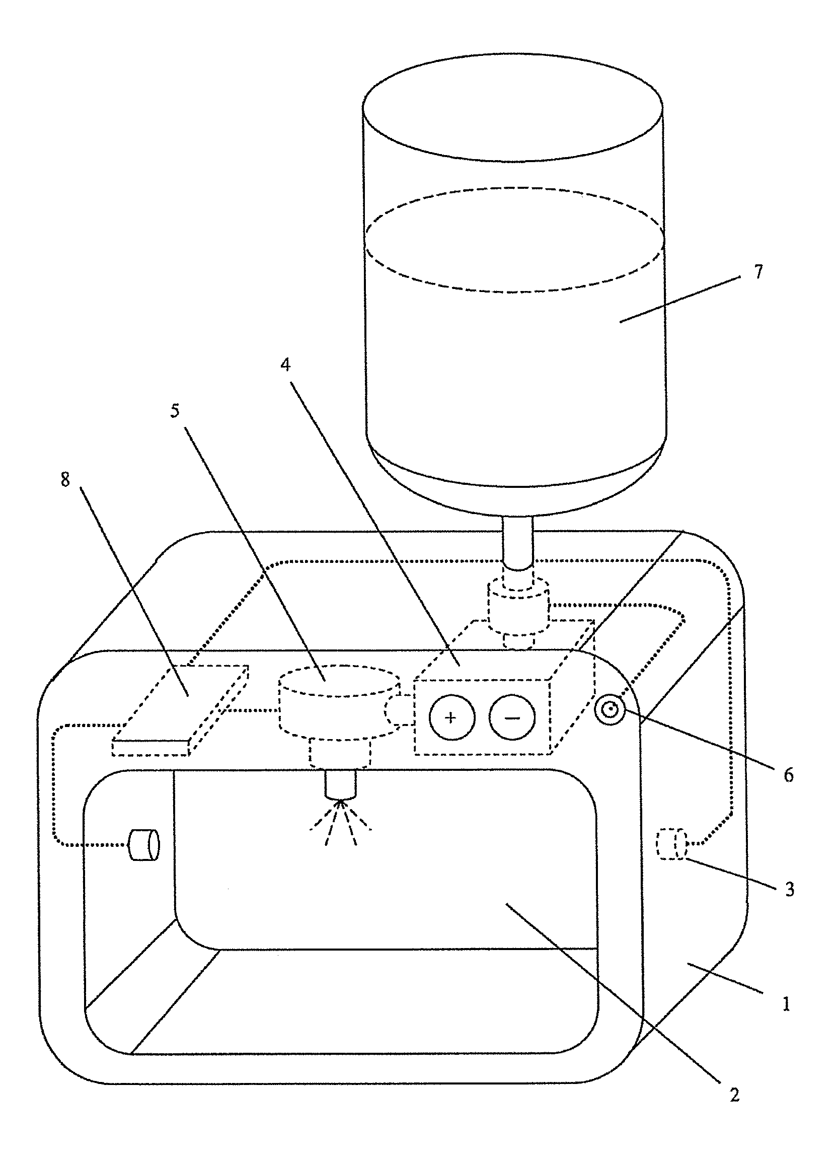 Device for hand disinfection