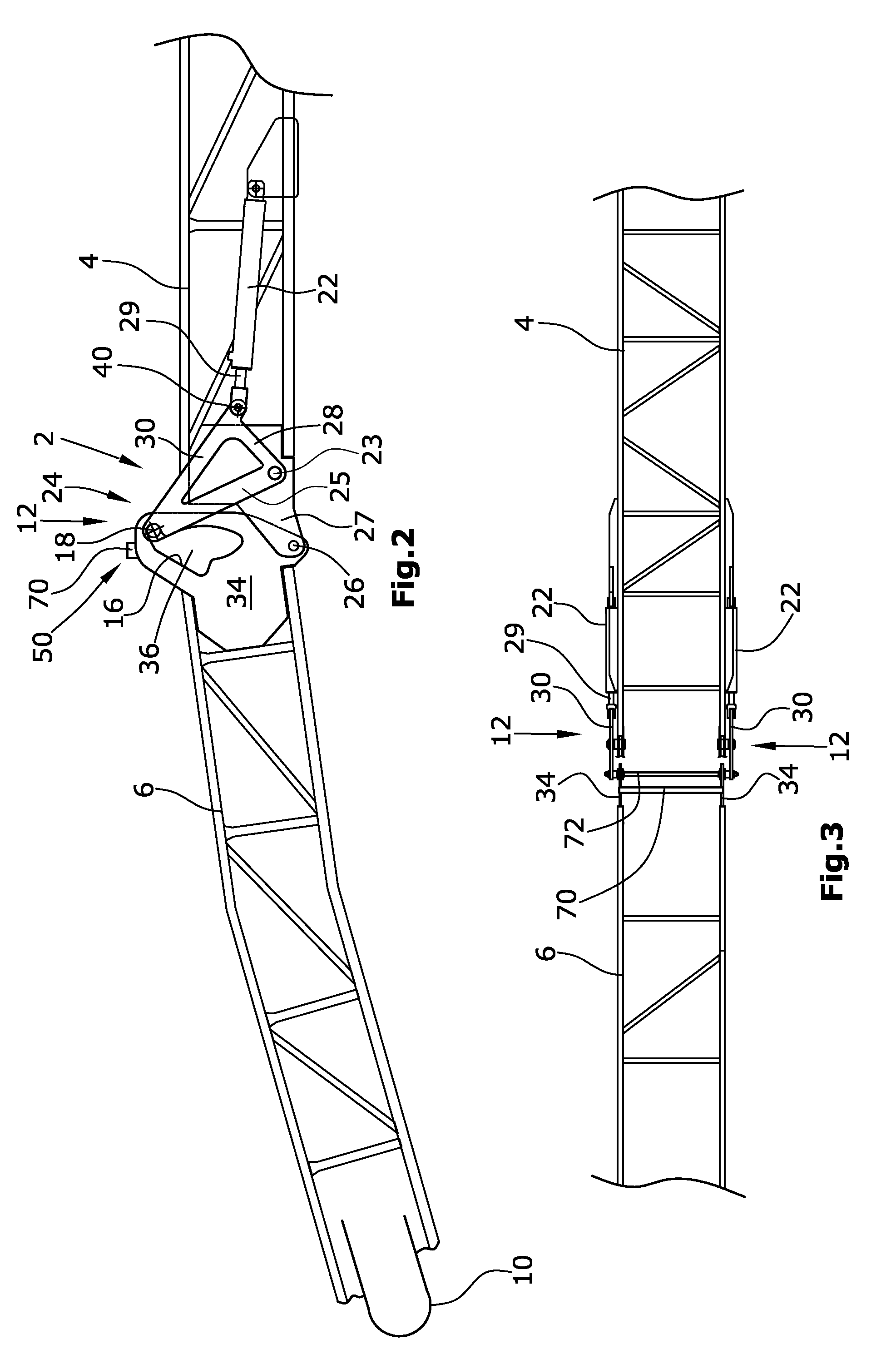 Folding transport conveyor for a construction machine, automotive construction machine, as well as method for pivoting a transport conveyor