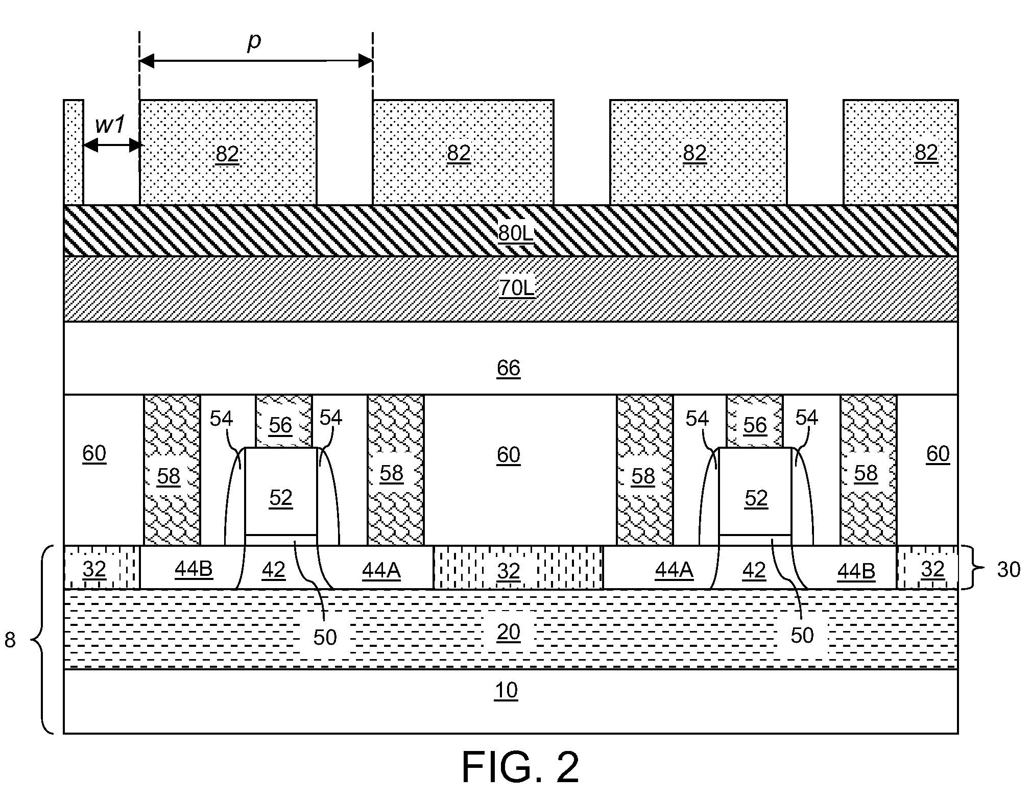 Multi-exposure lithography employing a single Anti-reflective coating layer