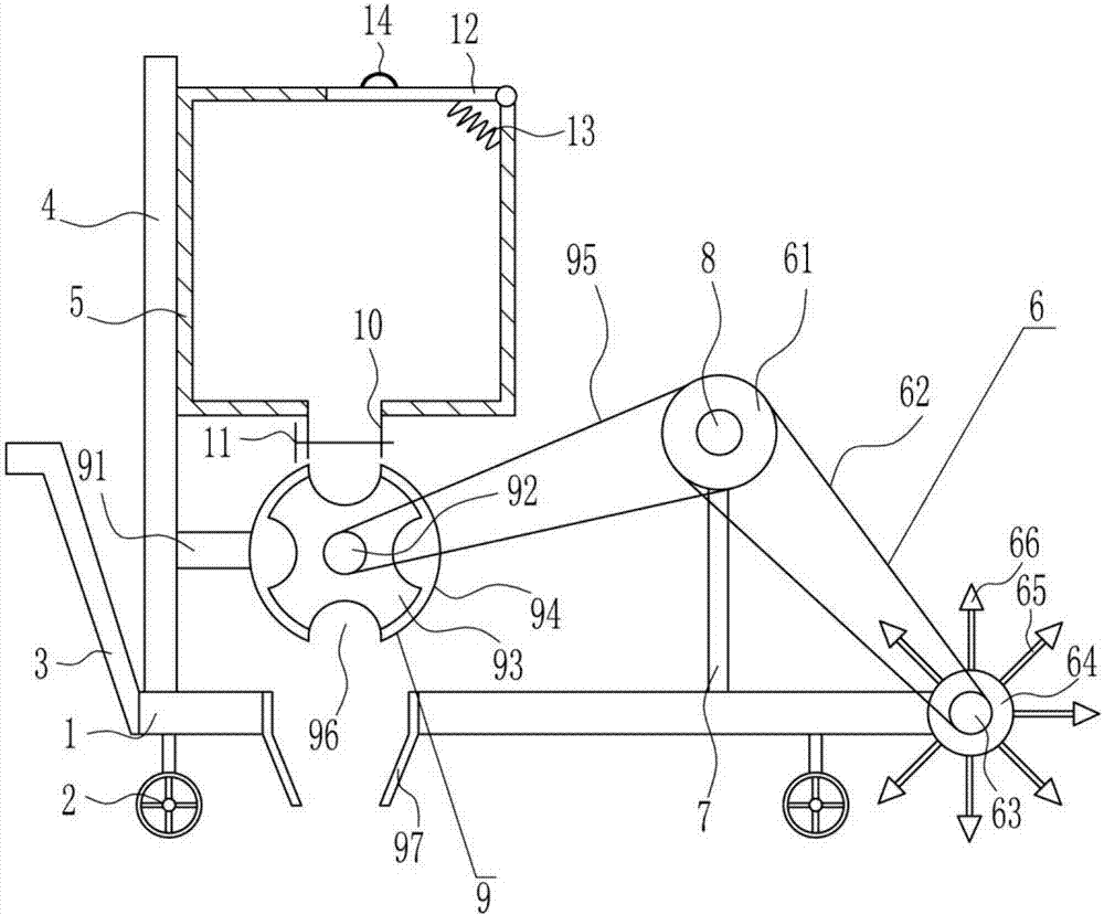 Solid fertilizer rapid fertilizing apparatus for vegetables