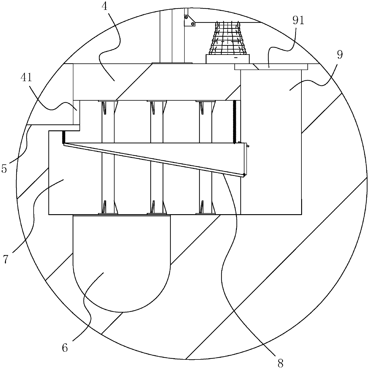 Municipal road rainwater flow-guiding structure