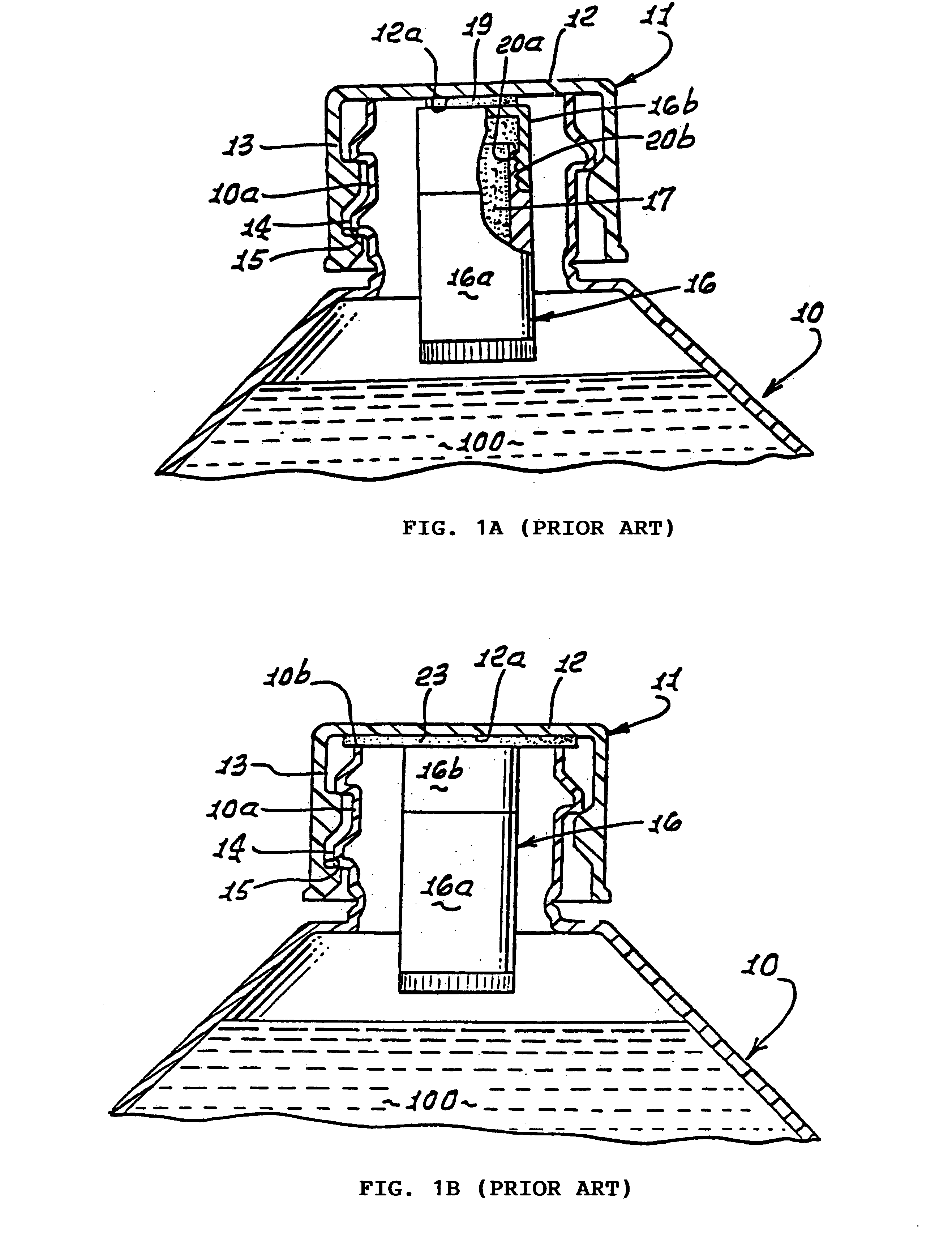 Device for maintaining separate ingredients in liquid food products