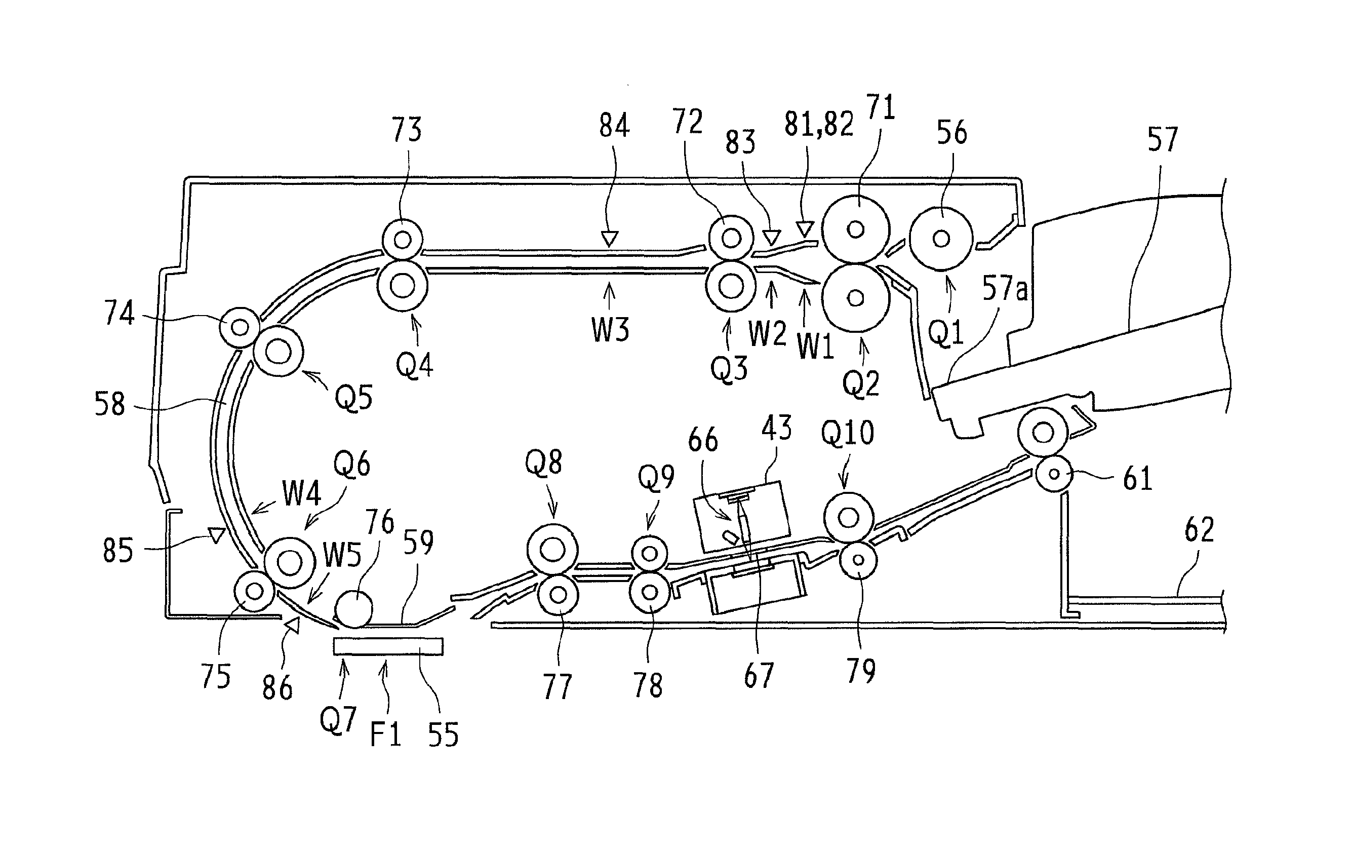 Paper transport device, document reading apparatus provided with the same, and image forming apparatus provided with the same