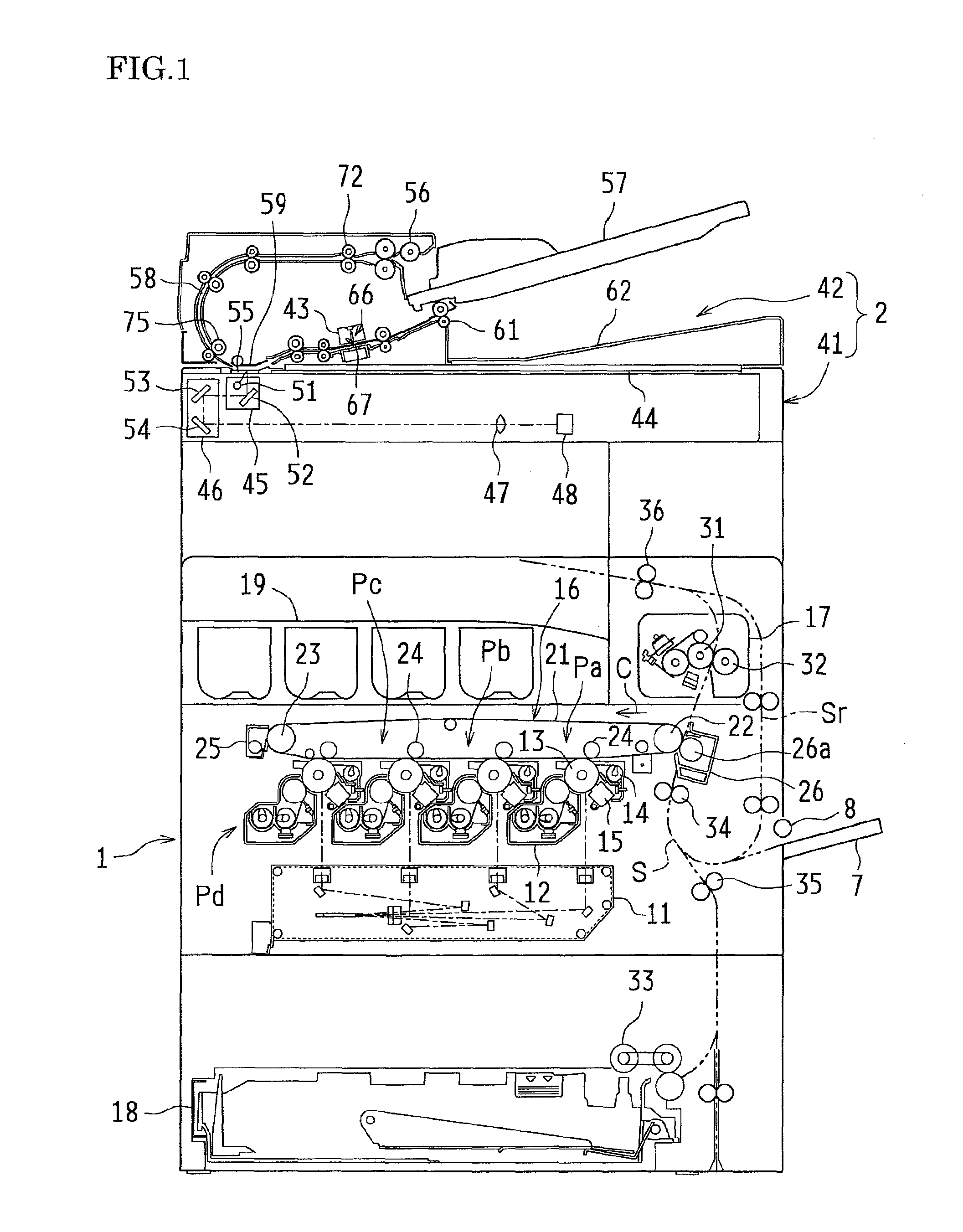 Paper transport device, document reading apparatus provided with the same, and image forming apparatus provided with the same