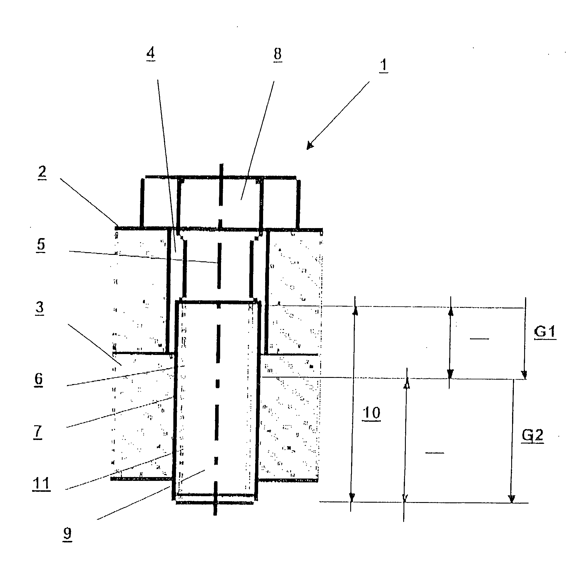 Notch tension reduction by adapted thread pitch in screw connections