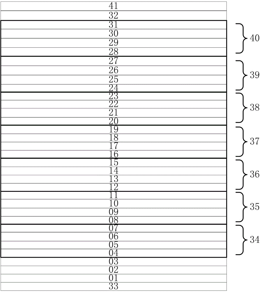 Gainp/gaas/inganas/ge four-junction solar cell and preparation method thereof