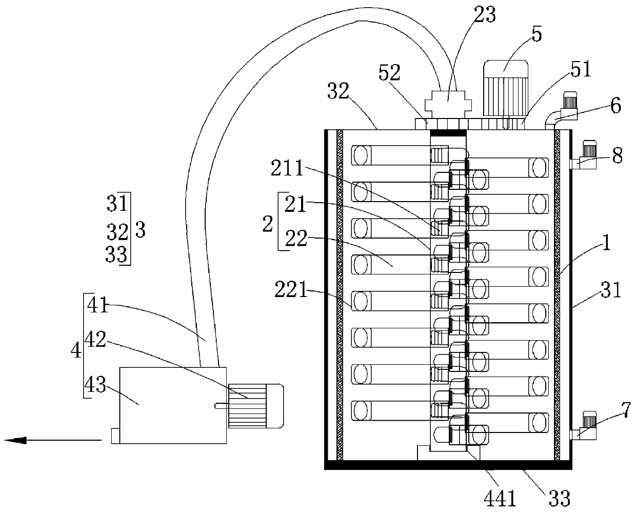 Floating component for backwashing and floating object intercepting system