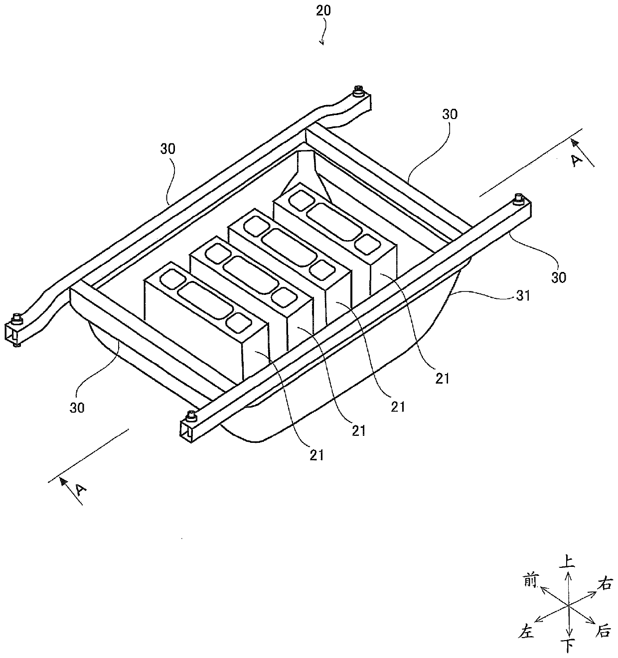 Battery-pack storage structure