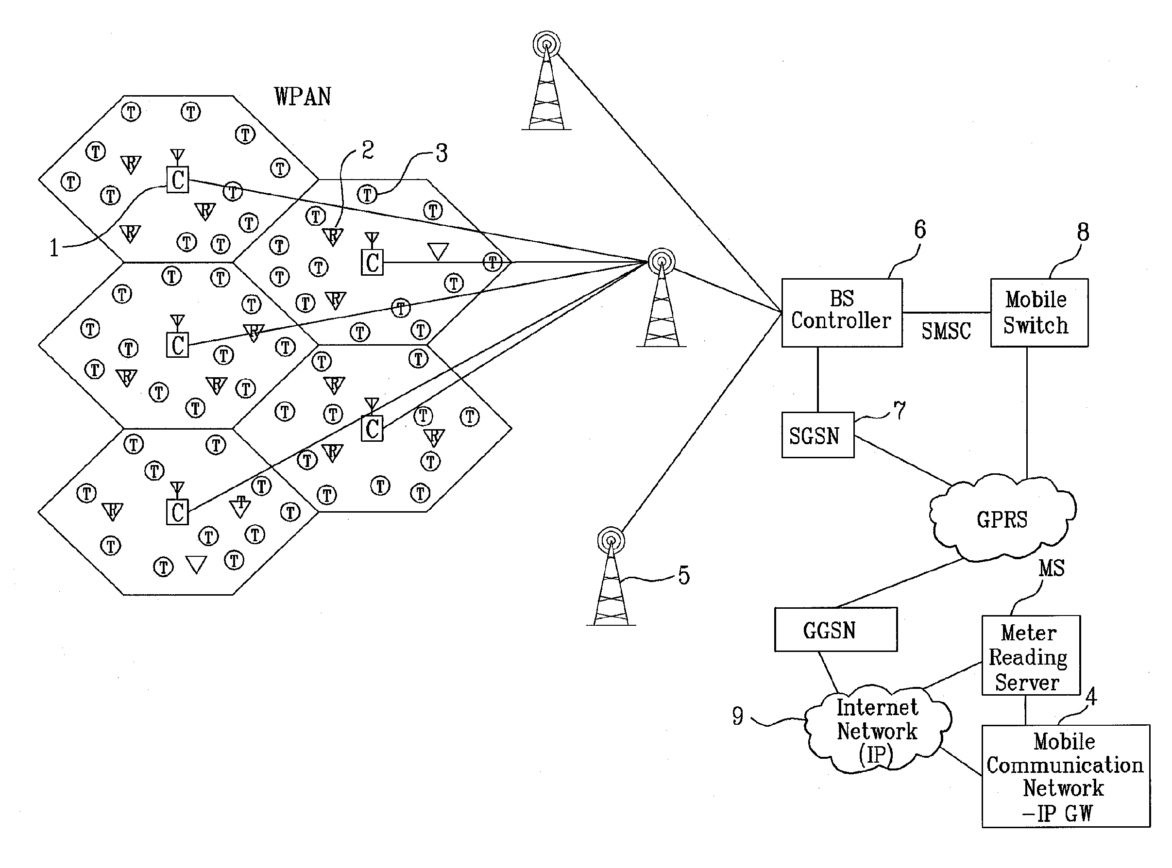 Wireless remote meter reading apparatus and driving method thereof