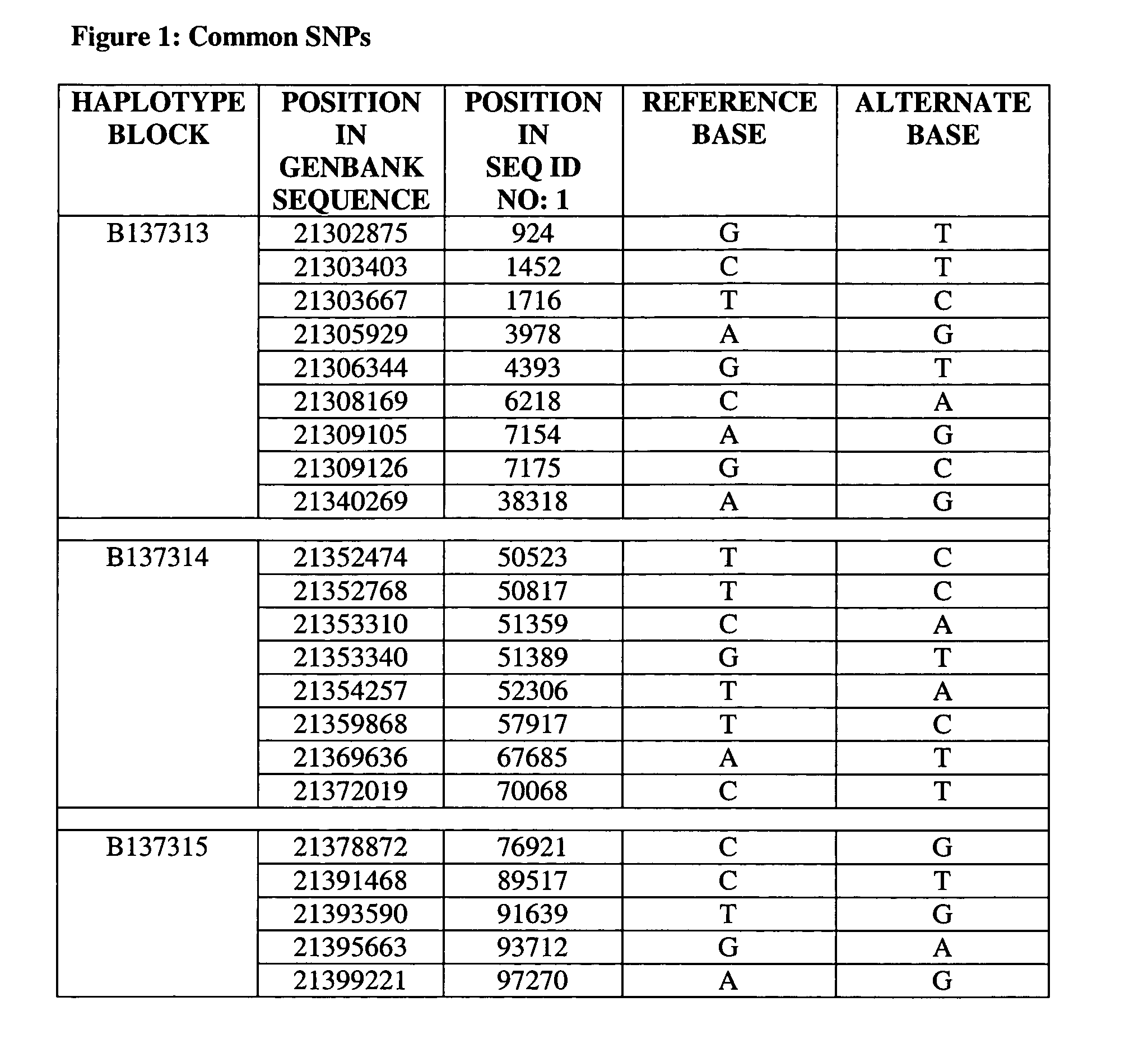 Haplotype structures of chromosome 21