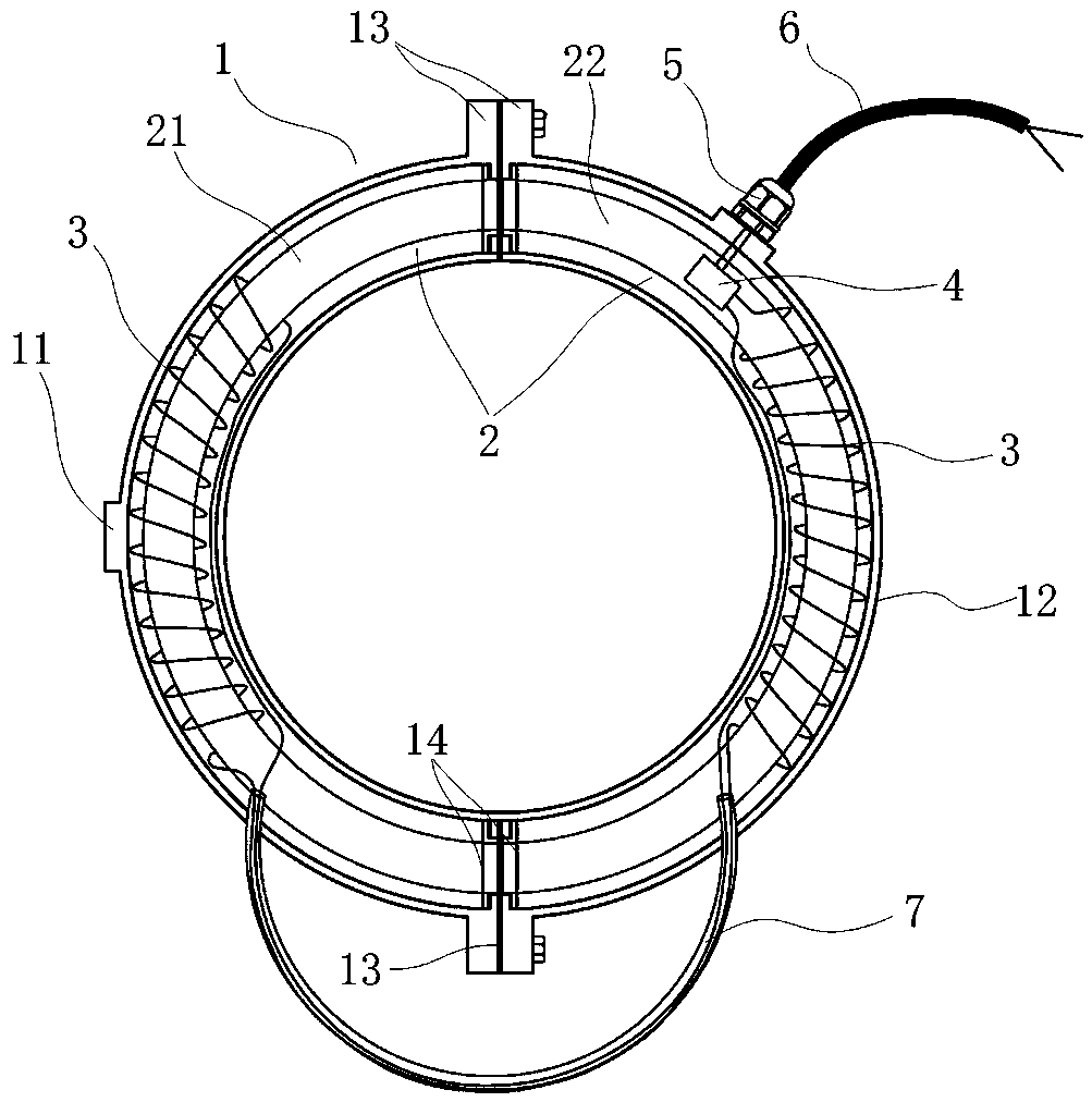 Fault traveling wave signal coupling sensor for online fault ranging device