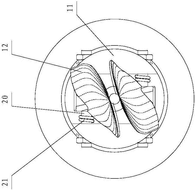 Foldable propeller device used for a hybrid-drive underwater robot