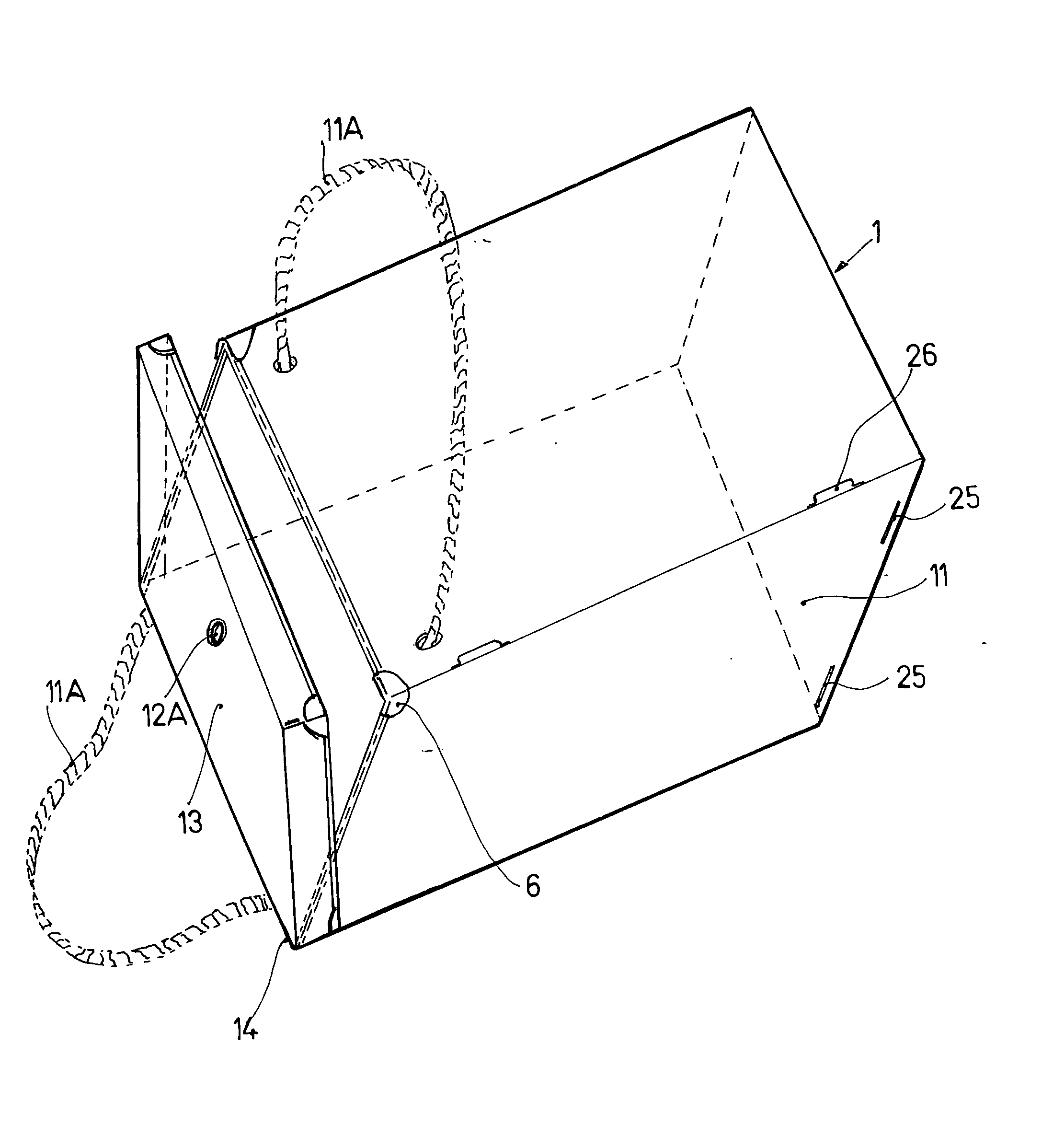 Transparent or translucent box for footwear