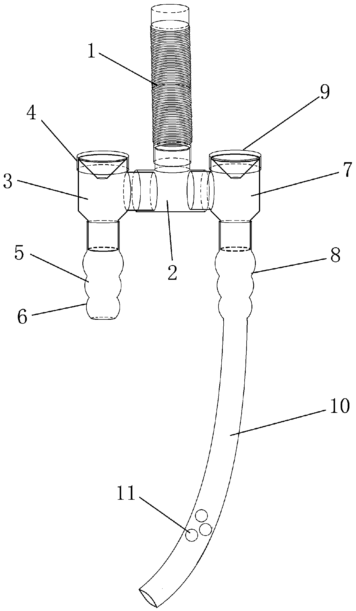 High-comfort breathing management tool suitable for supine patient