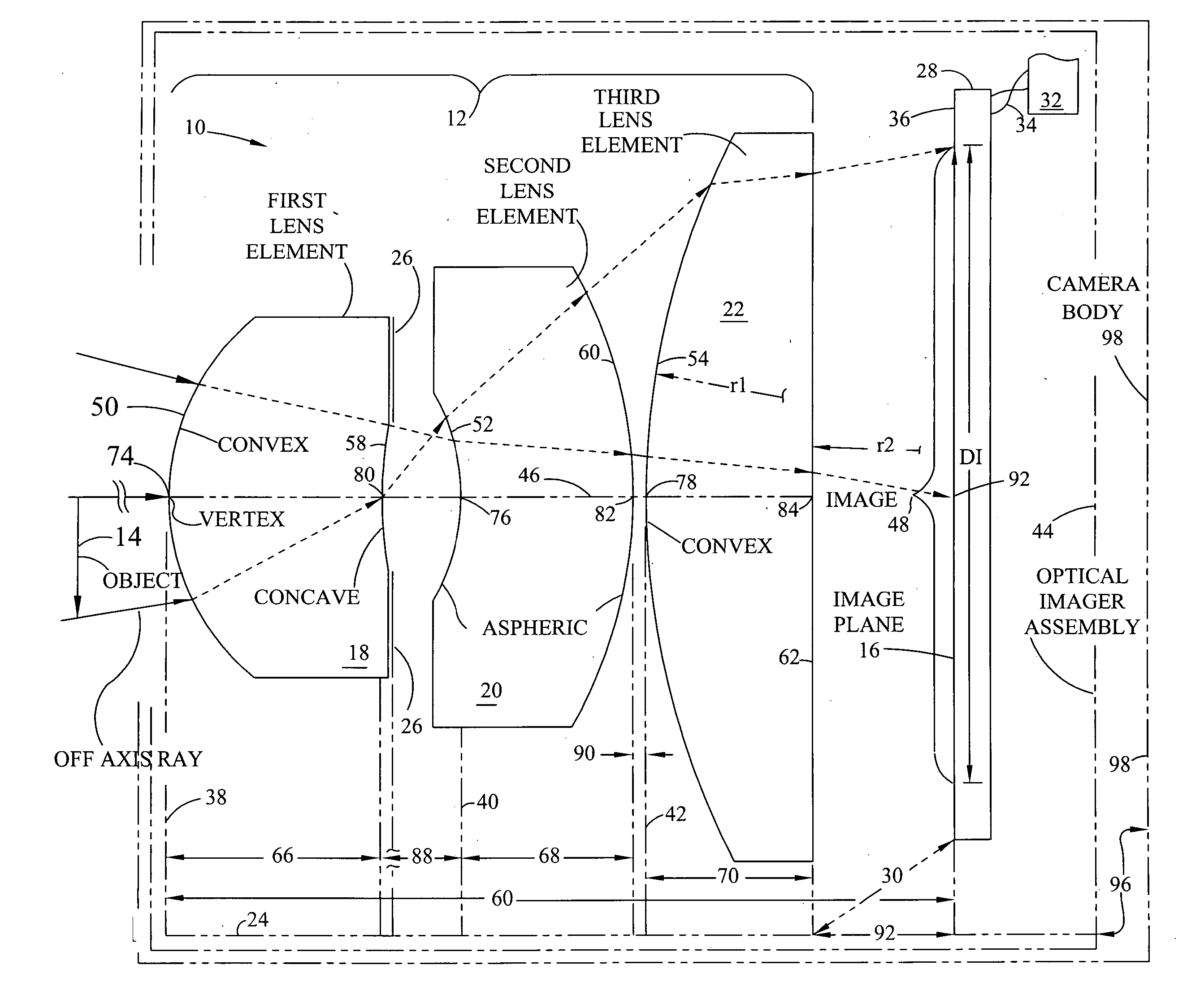 Compact lens assembly