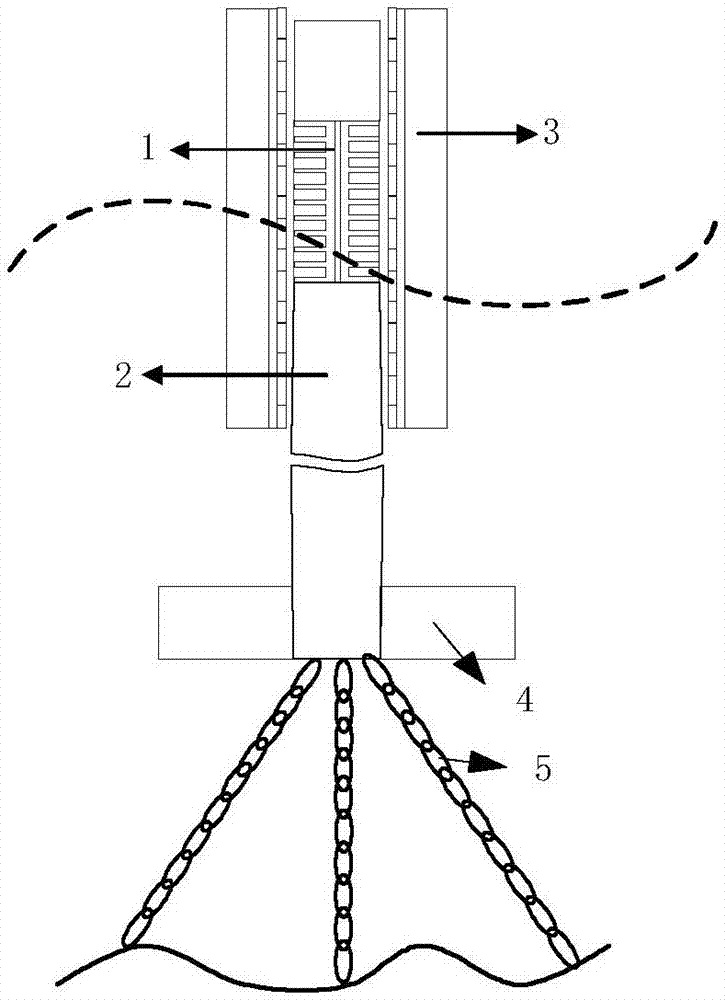 Dual-floater direct-drive type wave power generation system based on speed-increasing type linear permanent magnet generator